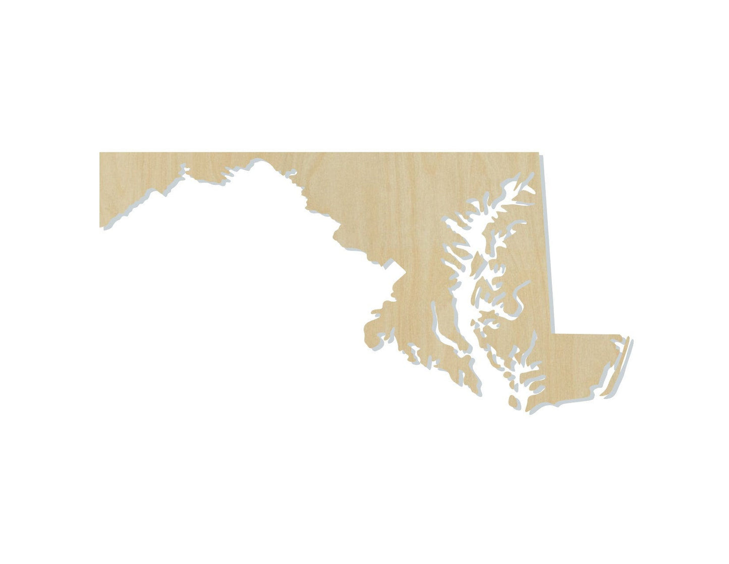 Maryland State wood shape wood cutouts State cutouts DIY Paint kit #1730 - Multiple Sizes Available - Unfinished Wood Cutout Shapes