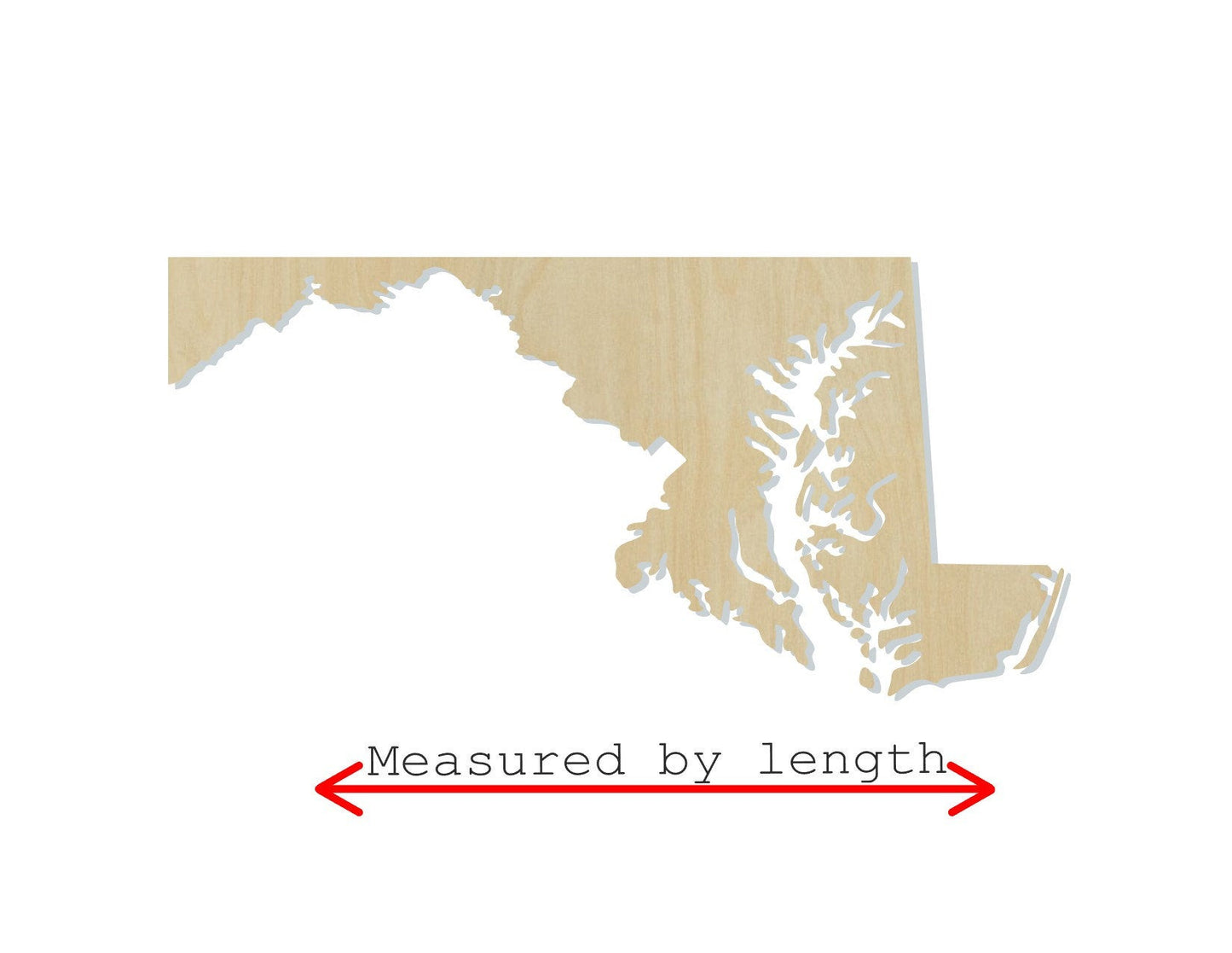 Maryland State wood shape wood cutouts State cutouts DIY Paint kit #1730 - Multiple Sizes Available - Unfinished Wood Cutout Shapes