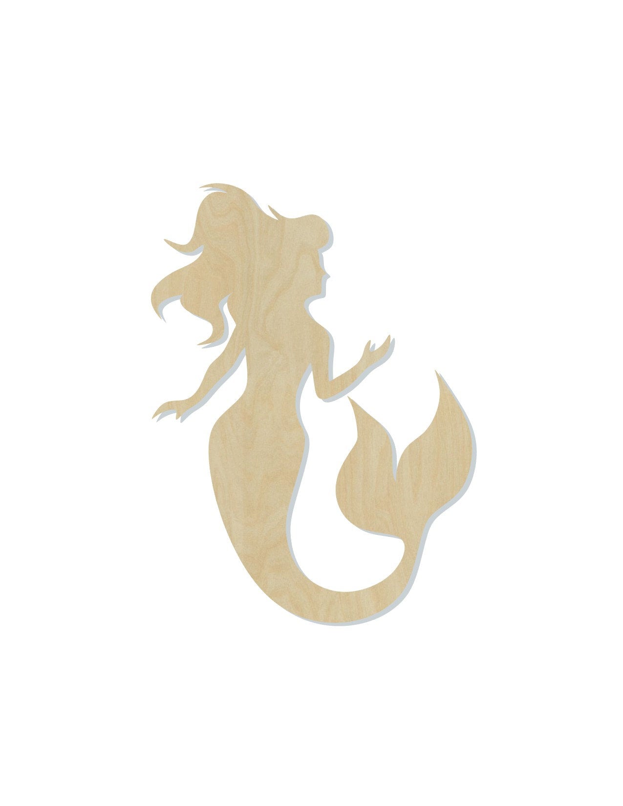 Mermaid wood shape wood cutouts Ocean Sea Beach DIY Paint kit #1738 - Multiple Sizes Available - Unfinished Wood Cutout Shapes