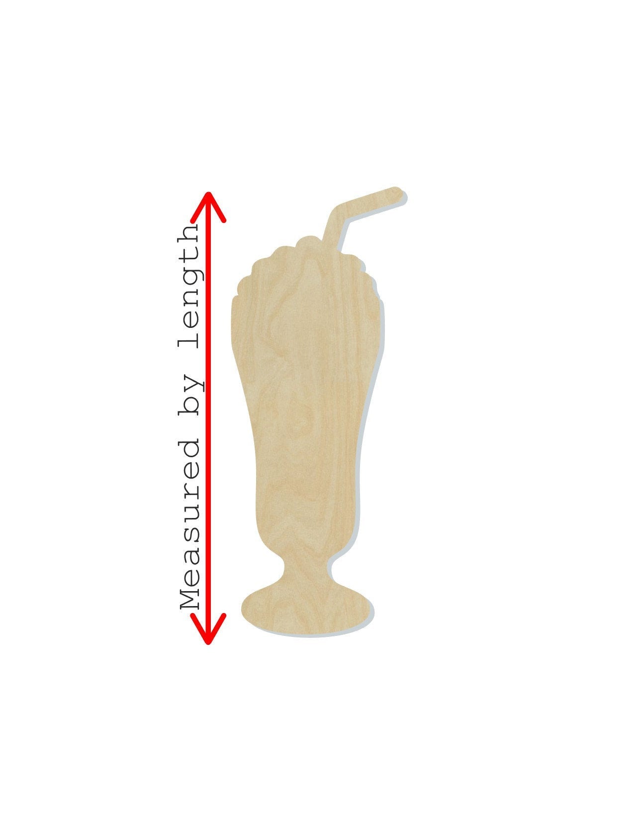 Milk Shake wood shape wood cutouts Food cutouts Treat Milkshake DIY Paint #1743 - Multiple Sizes Available - Unfinished Wood Cutout Shapes