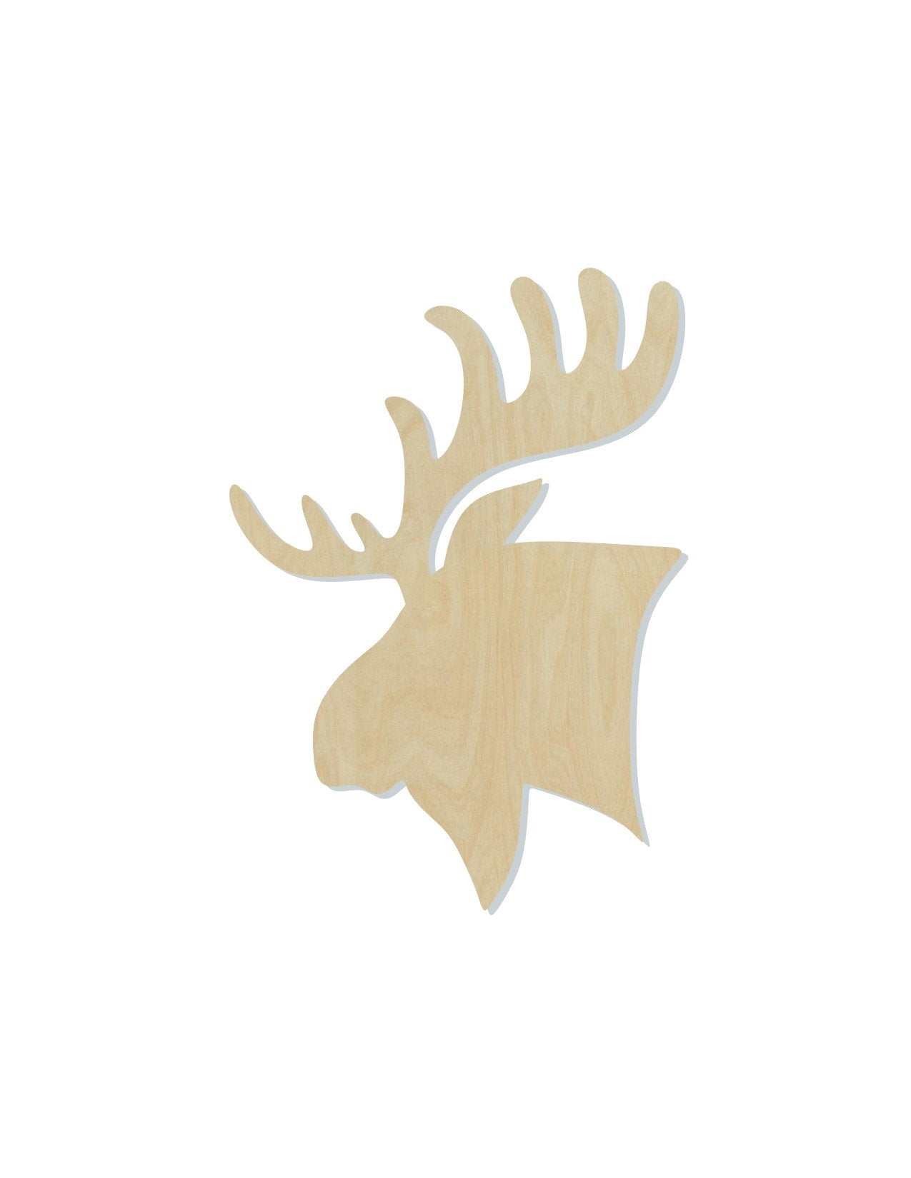 Moose Head wood shape wood cutouts animal cutouts animal shapes DIY Paint #1754 - Multiple Sizes Available - Unfinished Wood Cutout Shapes