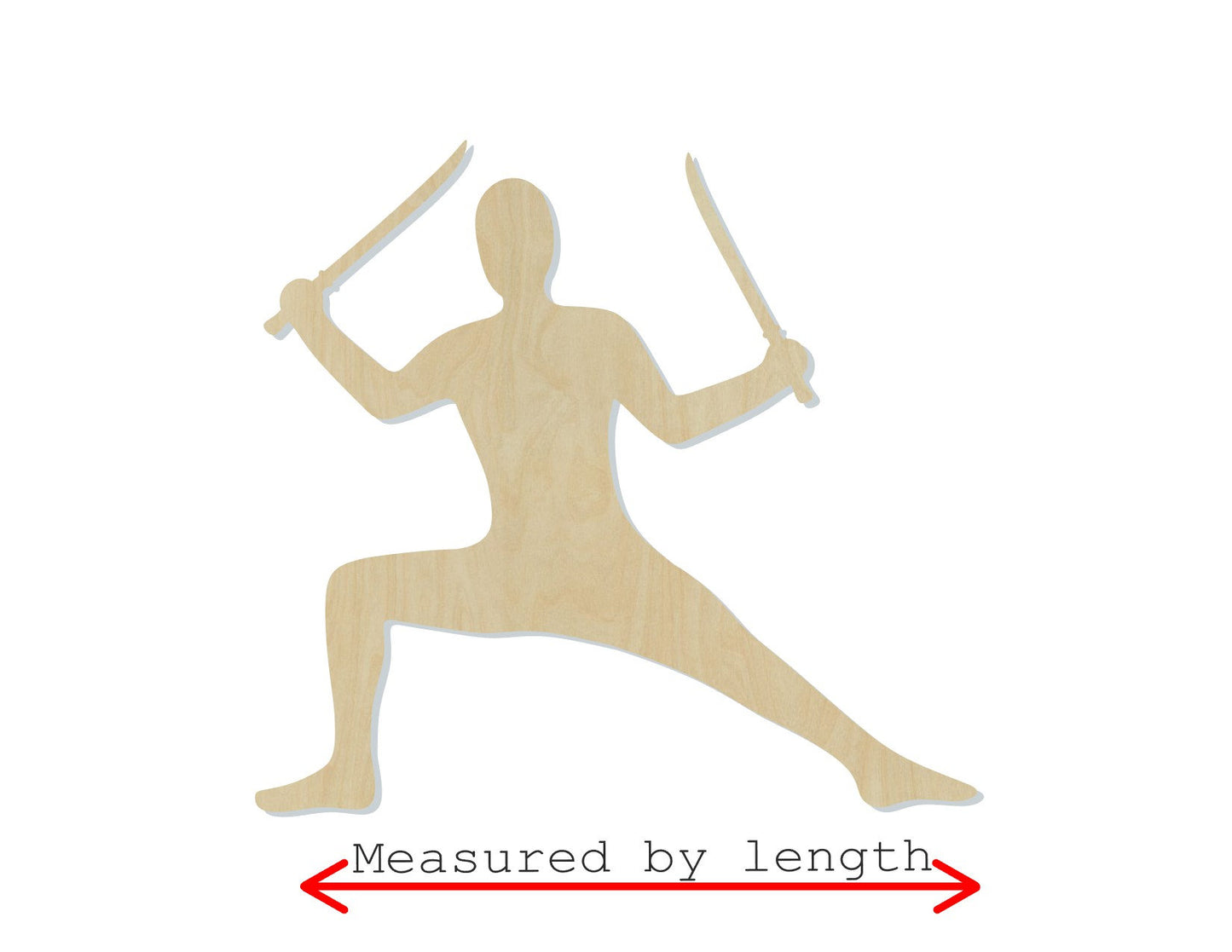 Ninja wood shape wood cutouts Sports DIY paint kit #1783 - Multiple Sizes Available - Unfinished Wood Cutout Shapes