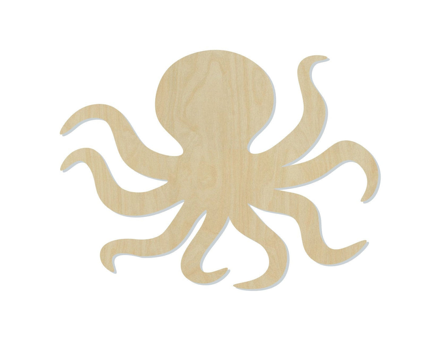 Octopus wood shape wood cutouts Ocean animals sea life Beach DIY Paint kit #1794 - Multiple Sizes Available - Unfinished Wood Cutout Shapes