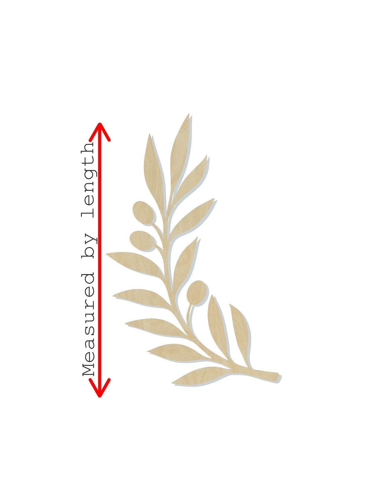 Olive Branch wood cutouts wood shape Plants flowers Garden DIY Paint kit #1798 - Multiple Sizes Available - Unfinished Wood Cutout Shapes