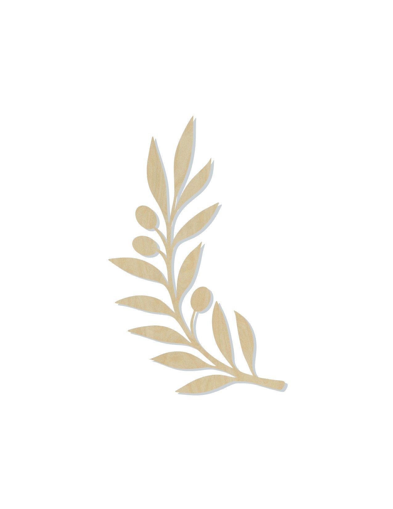 Olive Branch wood cutouts wood shape Plants flowers Garden DIY Paint kit #1798 - Multiple Sizes Available - Unfinished Wood Cutout Shapes