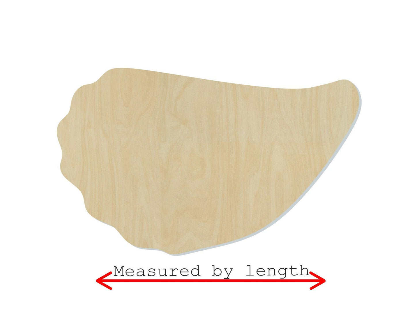 Oyster wood shape wood cutouts DIY Paint kit Beach #1811 - Multiple Sizes Available - Unfinished Wood Cutout Shapes