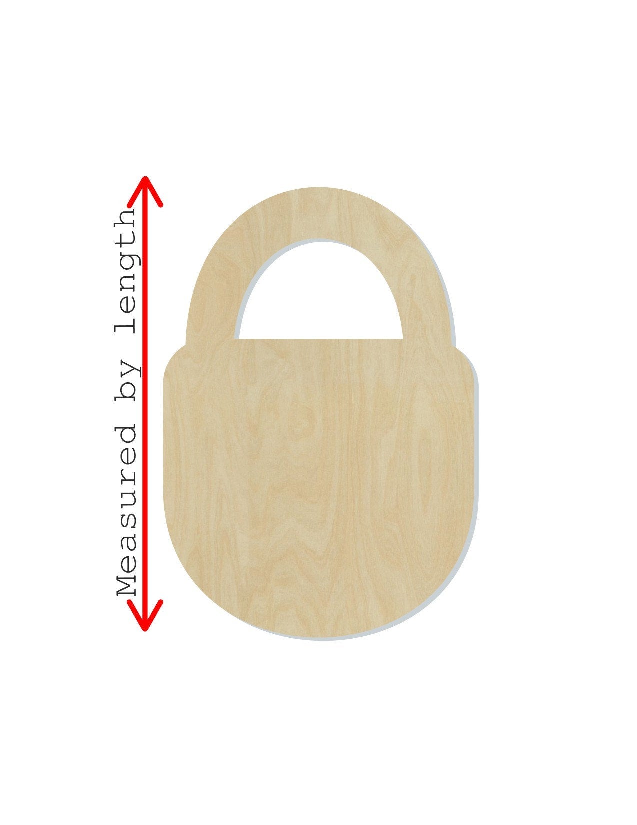 Padlock wood shape wood cutouts DIY Paint kit #1813 - Multiple Sizes Available - Unfinished Wood Cutout Shapes