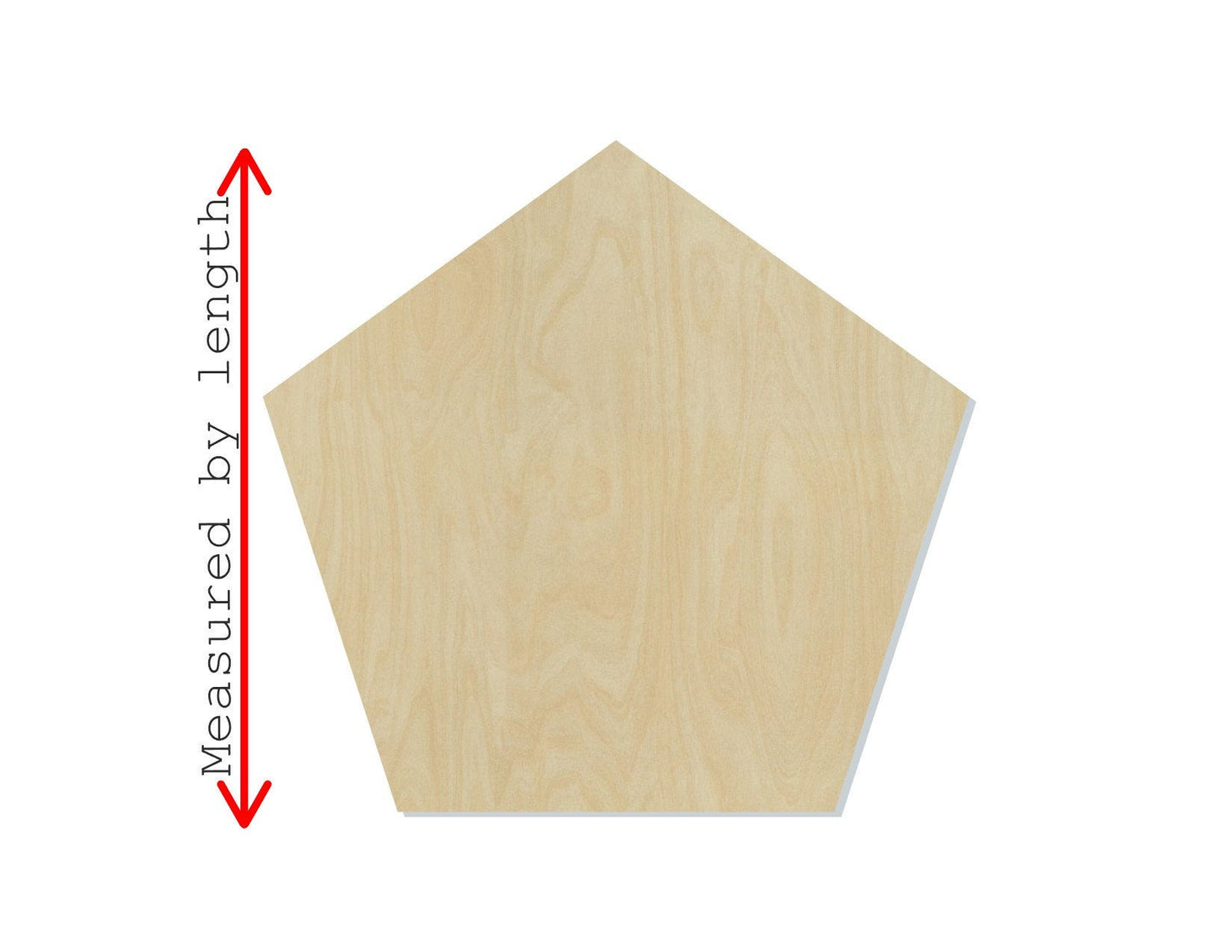 Pentagon wood shape wood cutouts Shape cutouts DIY paint kit #1838 - Multiple Sizes Available - Unfinished Wood Cutout Shapes