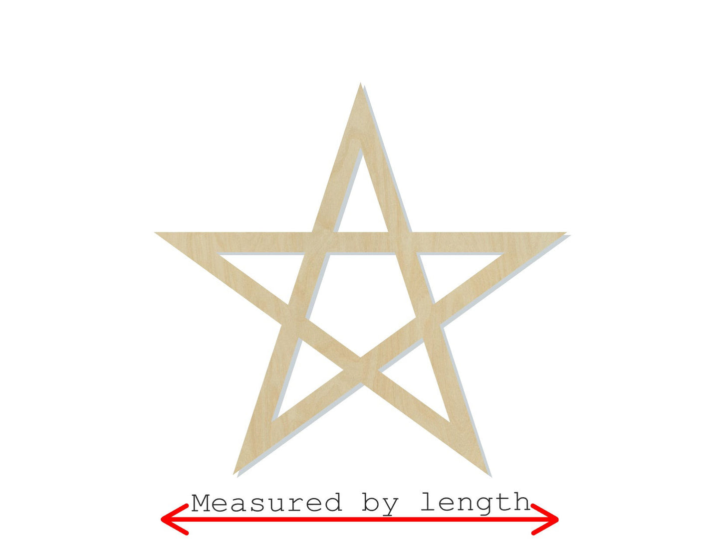 Pentgram wood shape wood cutouts shape cutouts DIY Paint kit #1839 - Multiple Sizes Available - Unfinished Wood Cutout Shapes