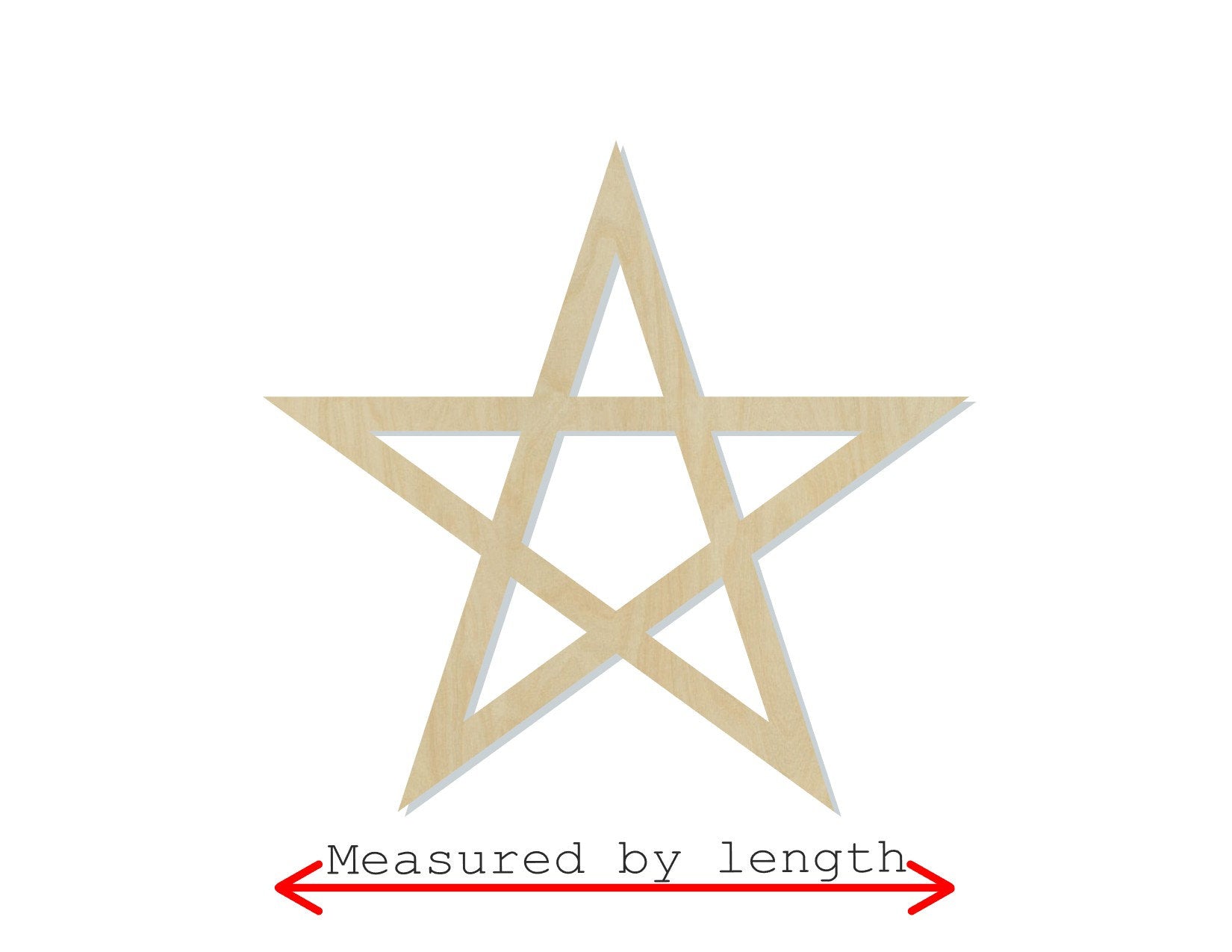 Pentgram wood shape wood cutouts shape cutouts DIY Paint kit #1839 - Multiple Sizes Available - Unfinished Wood Cutout Shapes