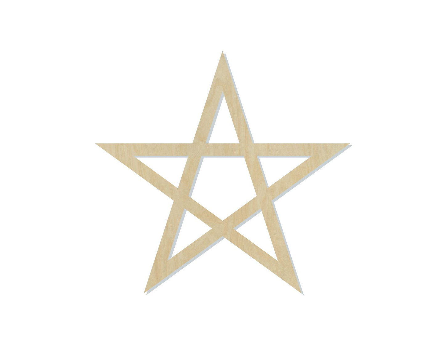 Pentgram wood shape wood cutouts shape cutouts DIY Paint kit #1839 - Multiple Sizes Available - Unfinished Wood Cutout Shapes