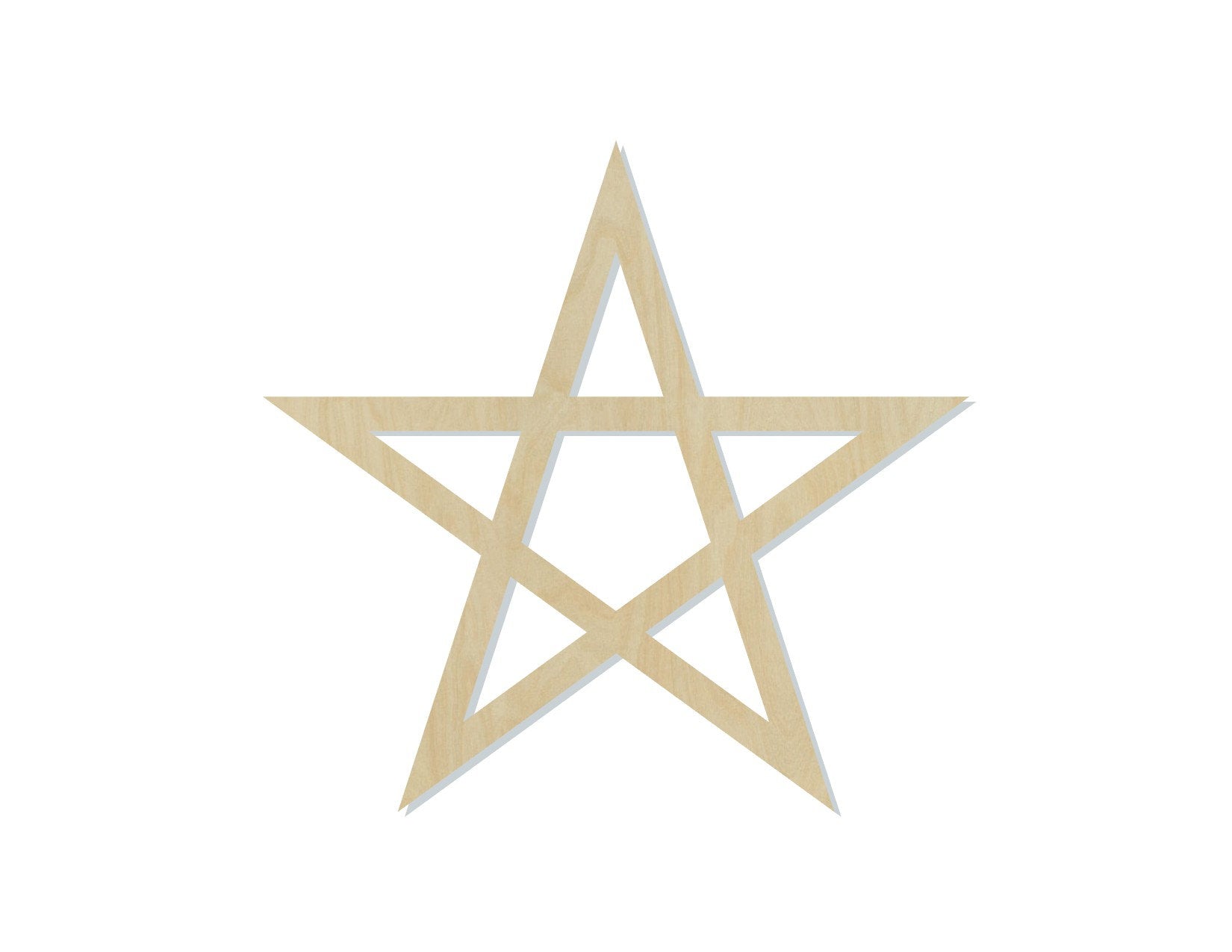 Pentgram wood shape wood cutouts shape cutouts DIY Paint kit #1839 - Multiple Sizes Available - Unfinished Wood Cutout Shapes