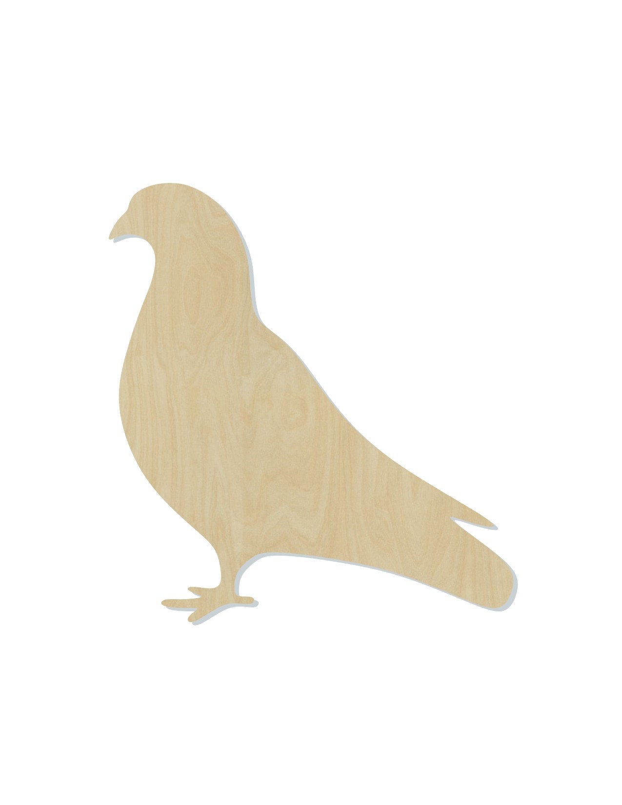 Pigeon wood shape wood cutouts bird shapes bird cutouts DIY paint #1847 - Multiple Sizes Available - Unfinished Wood Cutout Shapes