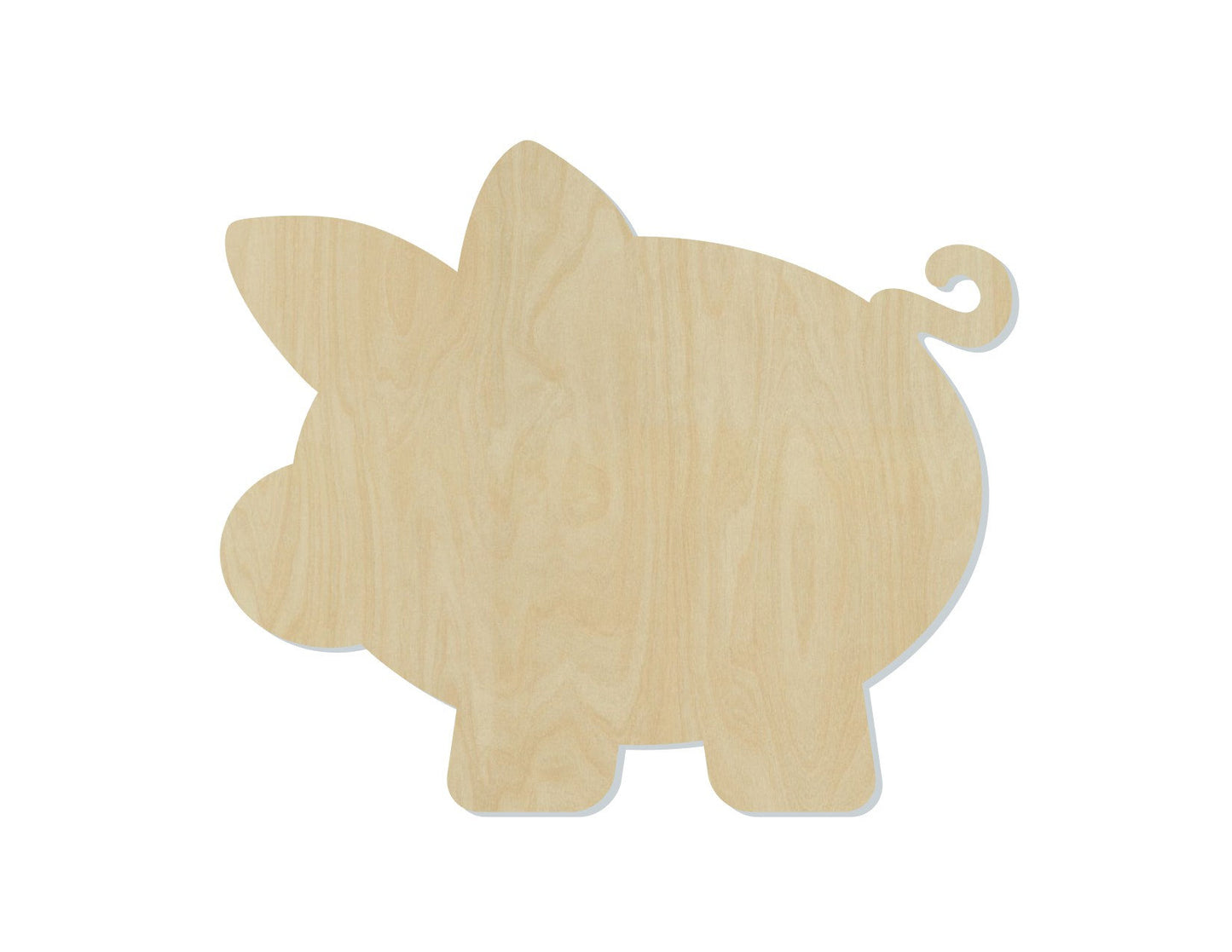Piggy Bank wood shape wood cutouts Money savings DIY Paint kit #1848 - Multiple Sizes Available - Unfinished Wood Cutout Shapes