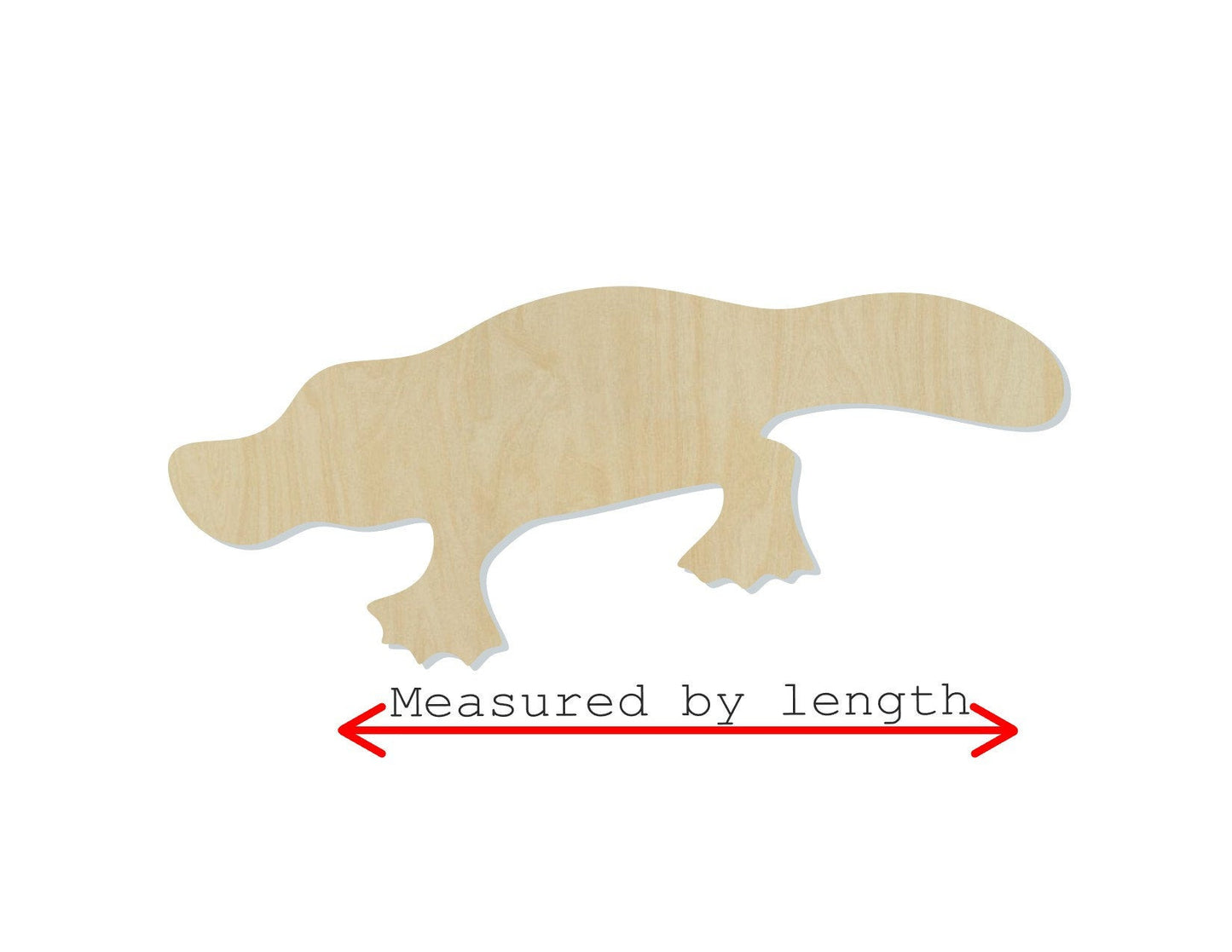 Platypus wood shape wood cutouts DIY Paint kit animal cutouts #1865 - Multiple Sizes Available - Unfinished Wood Cutout Shapes