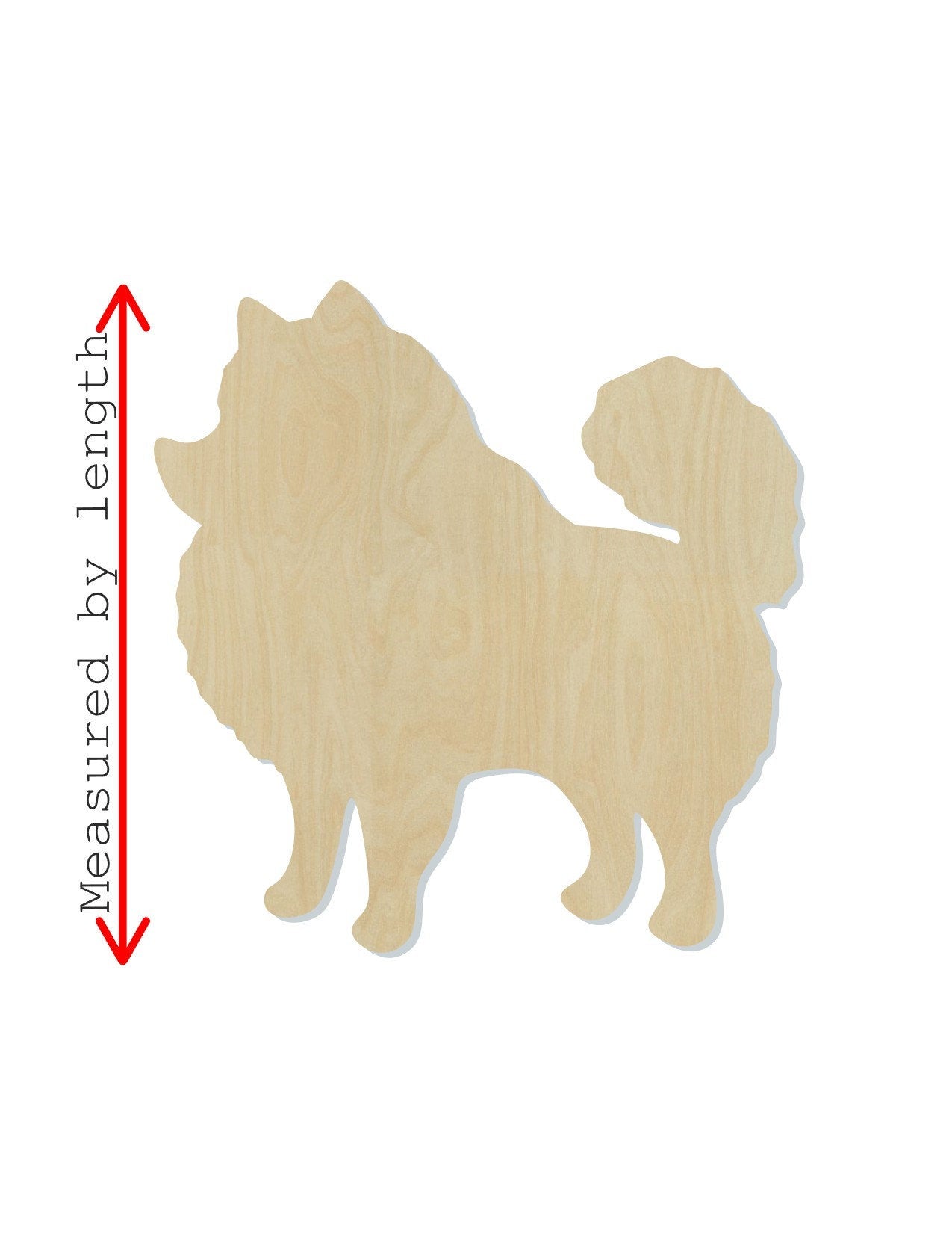 Pomeranian Dog wood shape wood cutouts dog cutouts dog shapes DIY Paint #1873 - Multiple Sizes Available - Unfinished Wood Cutout Shapes