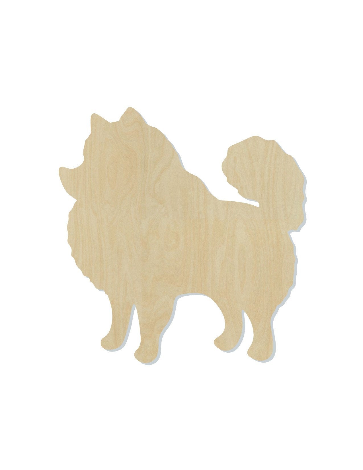 Pomeranian Dog wood shape wood cutouts dog cutouts dog shapes DIY Paint #1873 - Multiple Sizes Available - Unfinished Wood Cutout Shapes