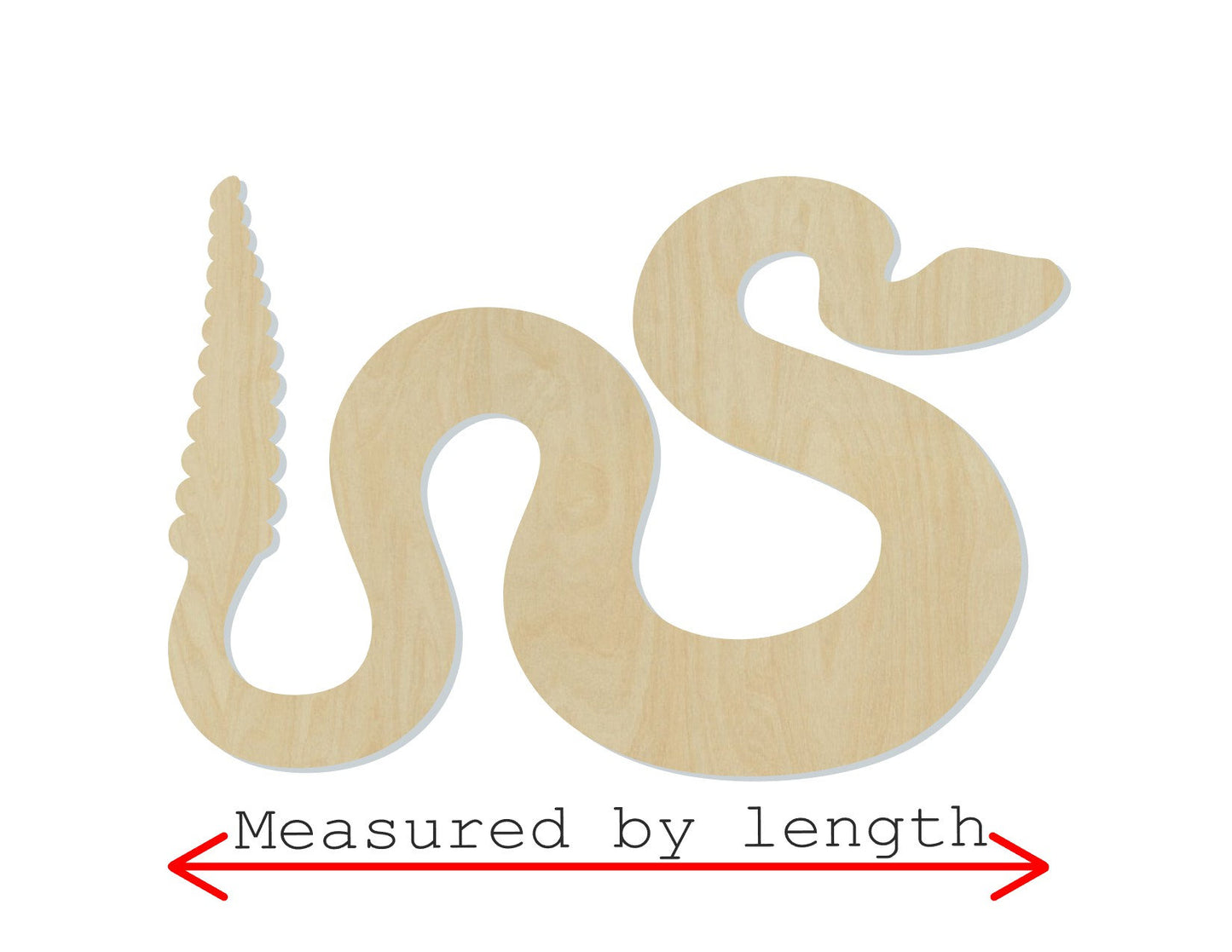 Rattlesnake wood shape wood cutouts animal shapes animal cutouts DIY Paint #1911 - Multiple Sizes Available - Unfinished Wood Cutout Shapes