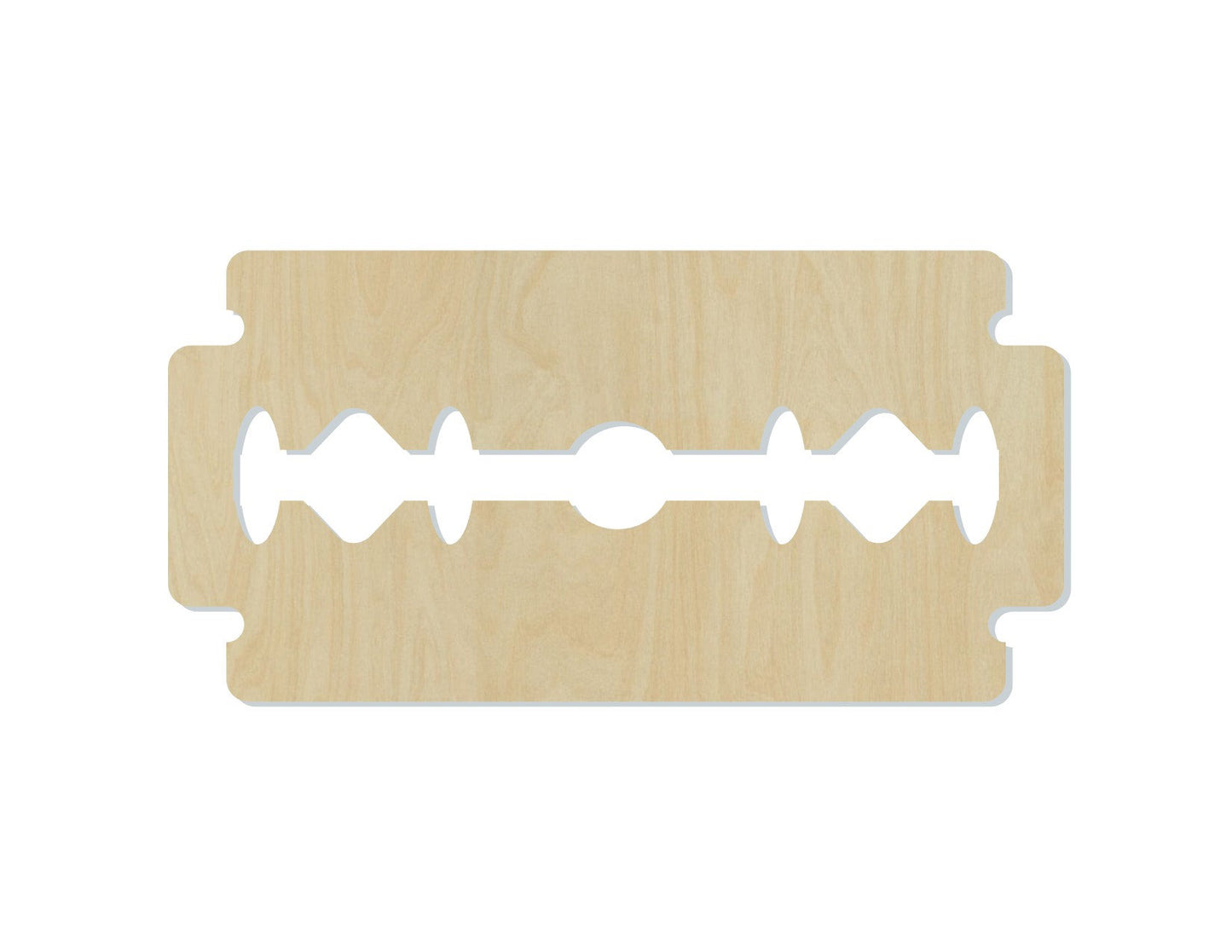 Razer Blade wood shape wood cutouts Shaving DIY Paint kit #1913 - Multiple Sizes Available - Unfinished Wood Cutout Shapes