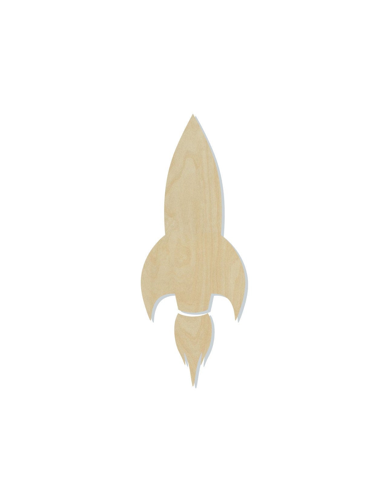 Rocket wood shape wood cutouts Space DIY Paint kit #1929 - Multiple Sizes Available - Unfinished Wood Cutout Shapes