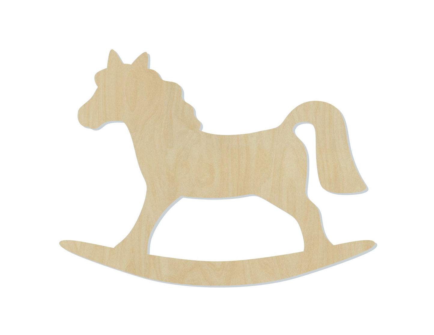 Rocking Horse wood shape wood cutouts Nursery Kids Toddlers DIY Paint kit #1930 - Multiple Sizes Available - Unfinished Wood Cutout Shapes