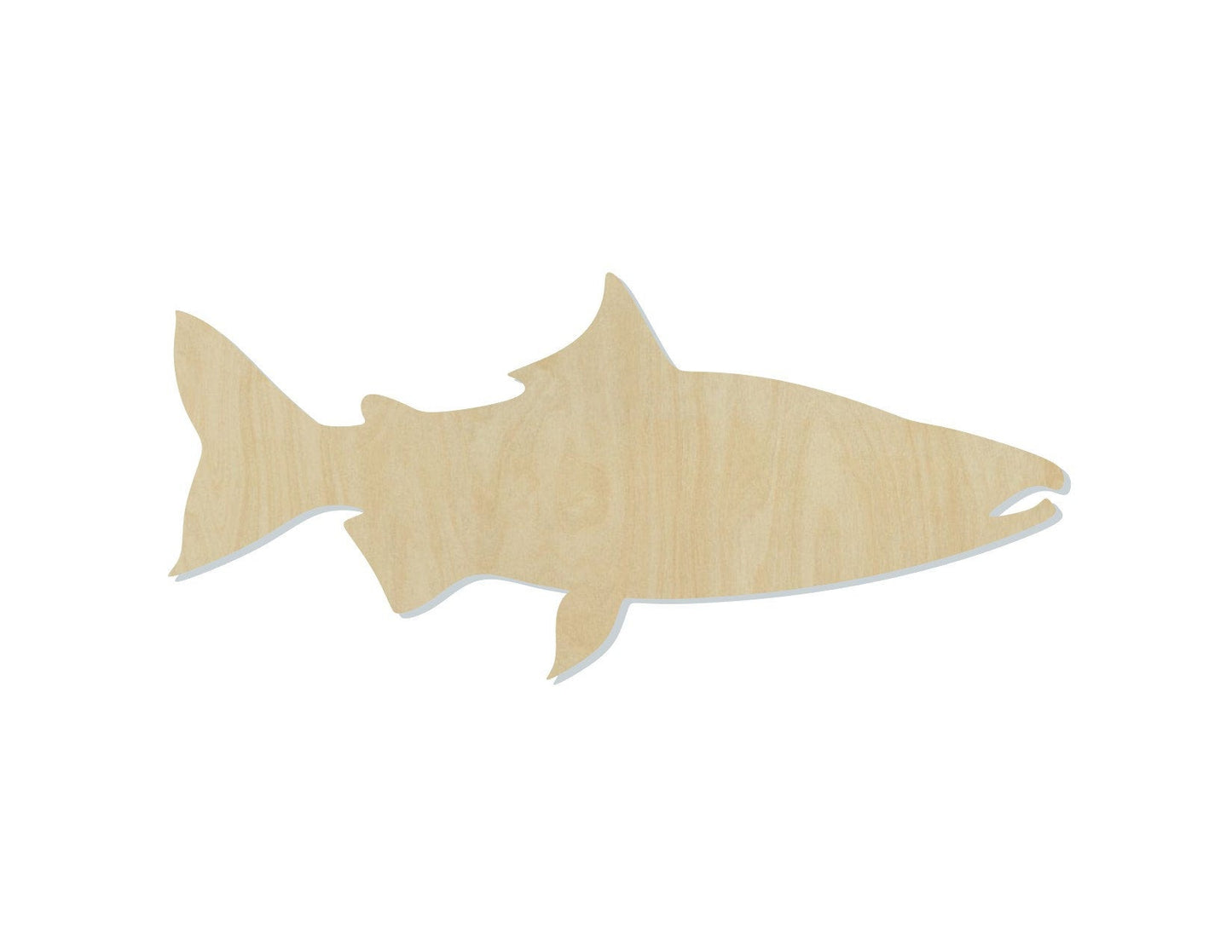 Salmon wood shape wood cutouts Fishing Fish DIY Paint kit #1949 - Multiple Sizes Available - Unfinished Wood Cutout Shapes