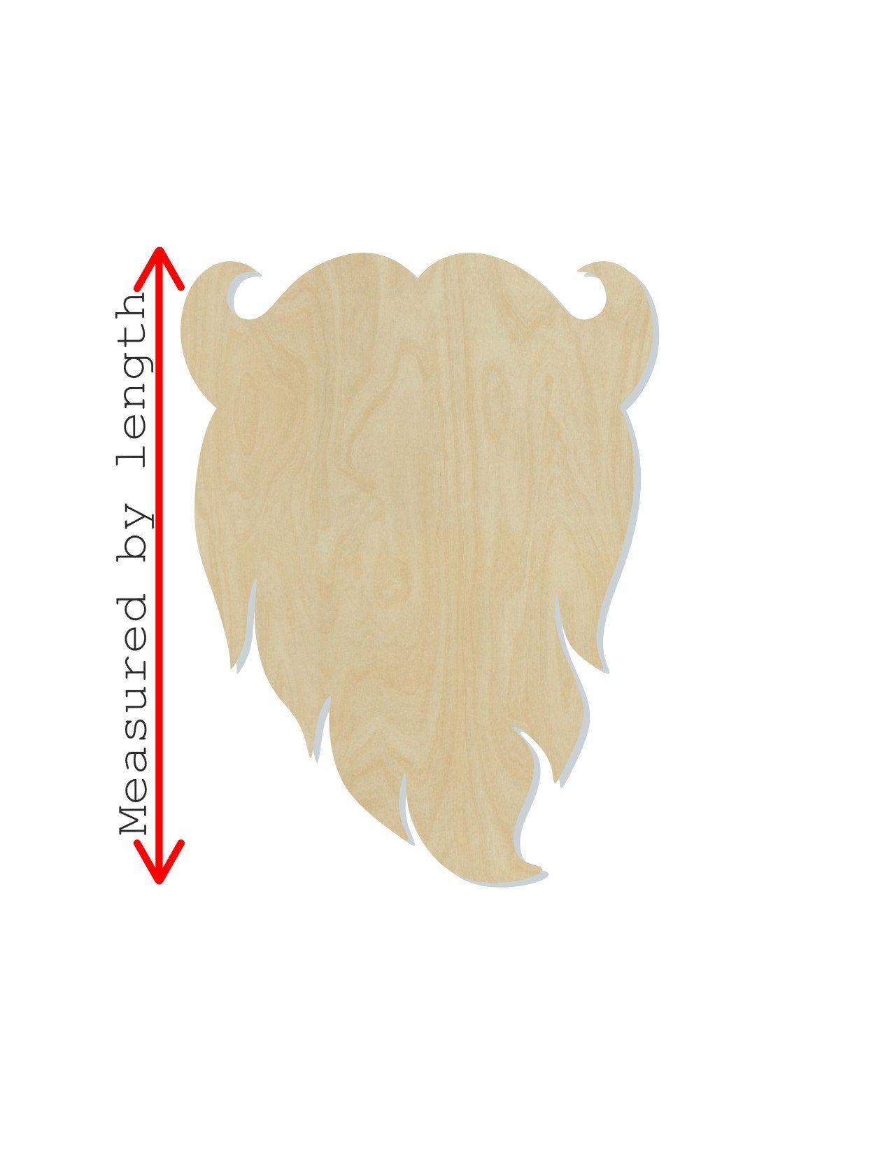 Santa Beard wood shape wood cutouts Christmas Craft Christmas Time DIY #1954 - Multiple Sizes Available - Unfinished Wood Cutout Shapes