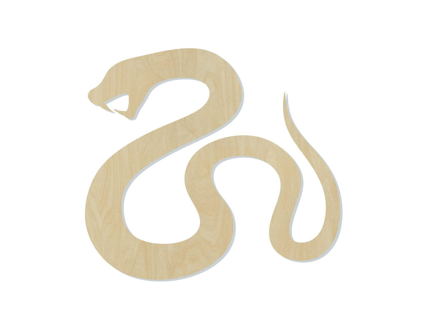 Serpent wood shape wood cutouts snakes animal cutouts DIY paint kit #1980 - Multiple Sizes Available - Unfinished Wood Cutout Shapes