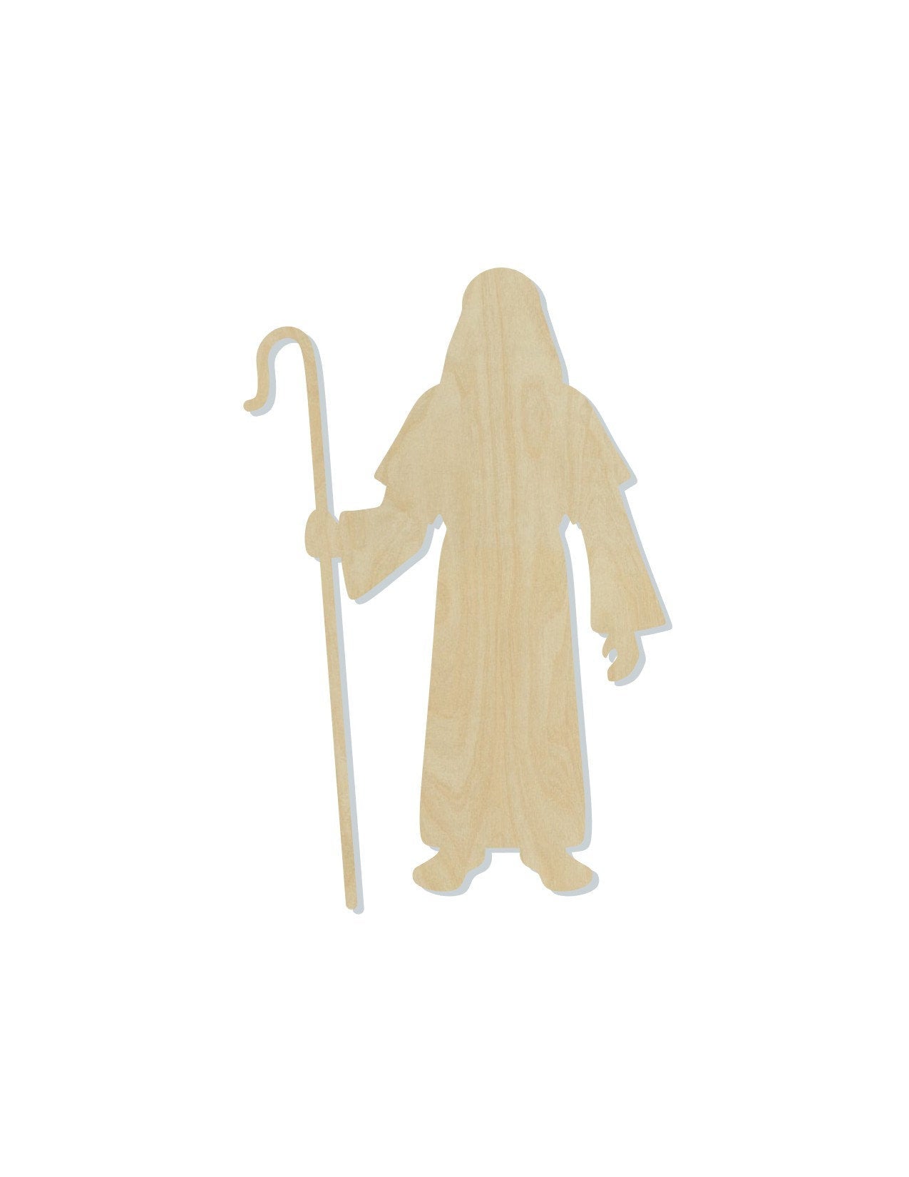 Shepherd wood shape wood cutouts Nativity Jesus Christmas Craft #1988 - Multiple Sizes Available - Unfinished Wood Cutout Shapes