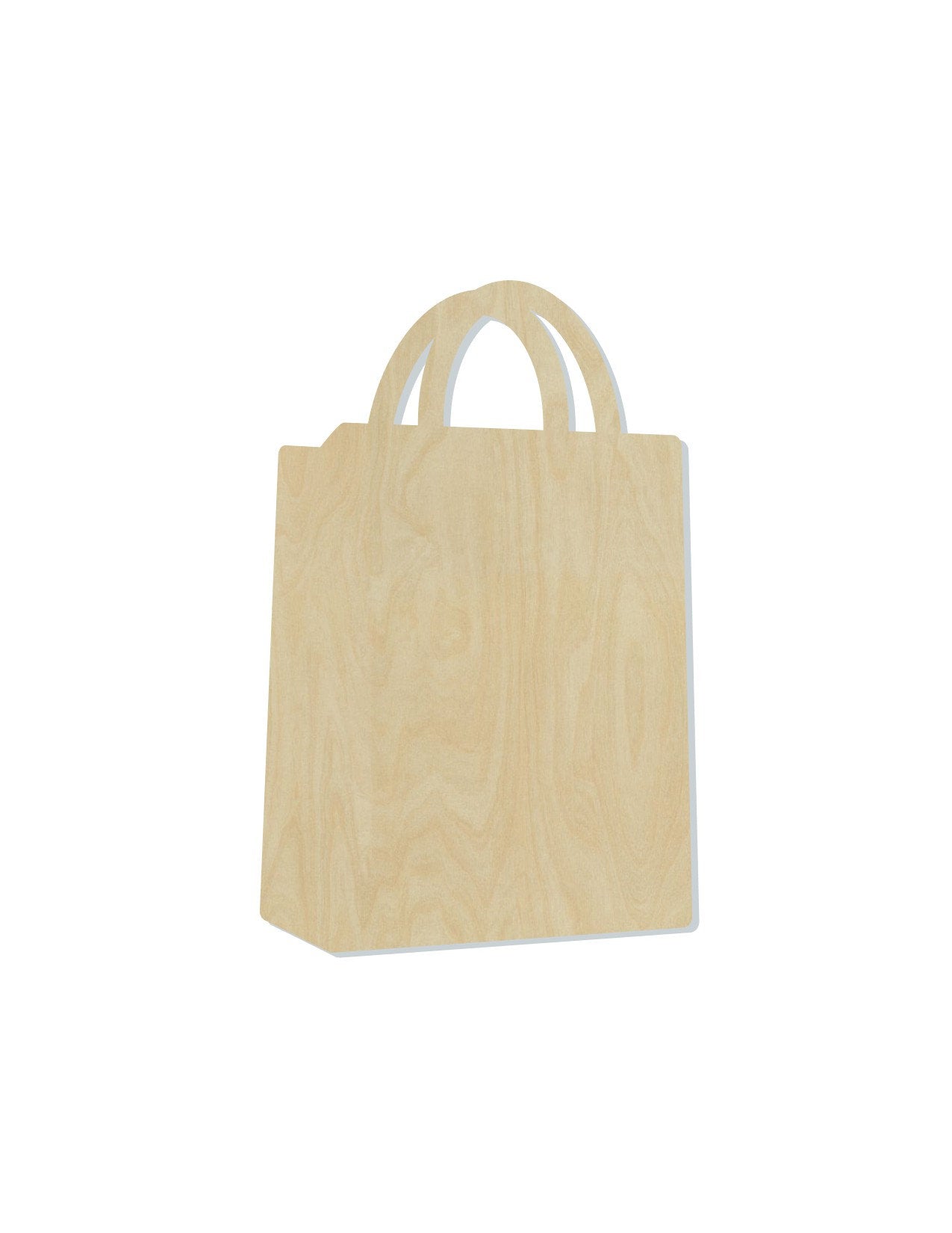 Shopping Bag wood shape wood cutouts Grocery Shopping DIY paint kit #1994 - Multiple Sizes Available - Unfinished Wood Cutout Shapes
