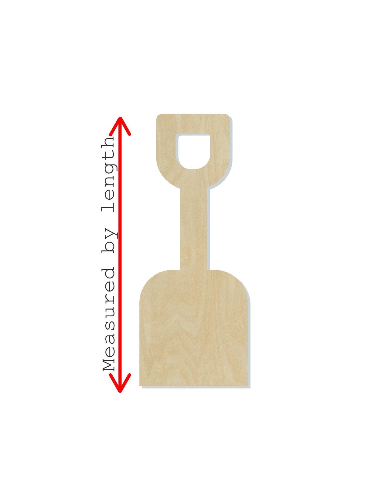 Shovel wood shape wood cutouts Beach Digging DIY paint kit #1998 - Multiple Sizes Available - Unfinished Wood Cutout Shapes