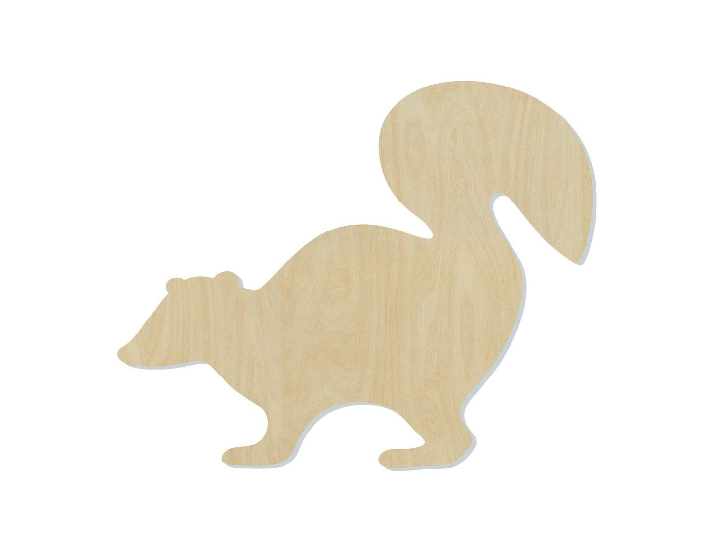Skunk wood shape wood cutouts animal cutouts animal shapes DIY Paint kit #2013 - Multiple Sizes Available - Unfinished Wood Cutout Shapes