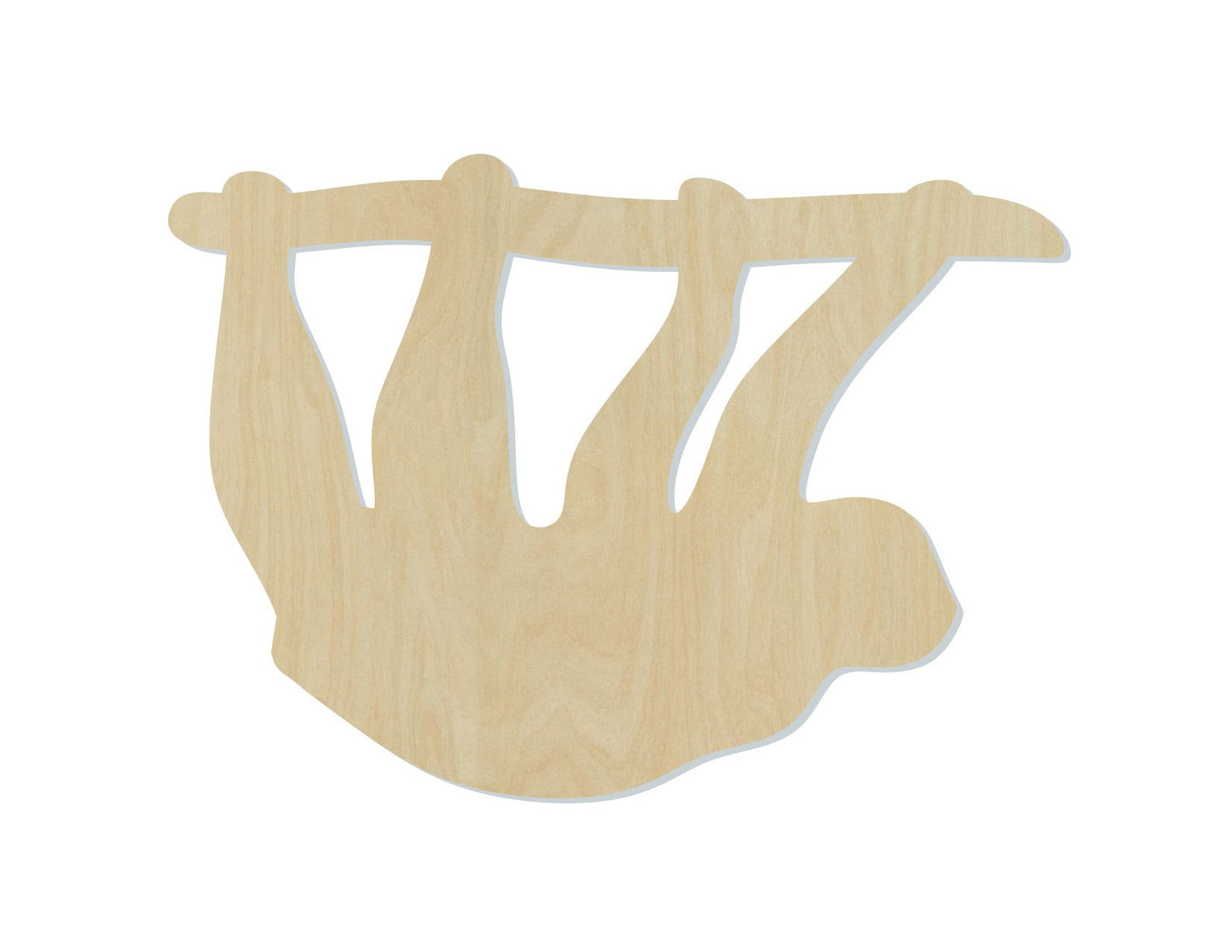 Sloth wood shape wood cutouts animal cutouts zoo animals DIY Paint kit #2015 - Multiple Sizes Available - Unfinished Wood Cutout Shapes