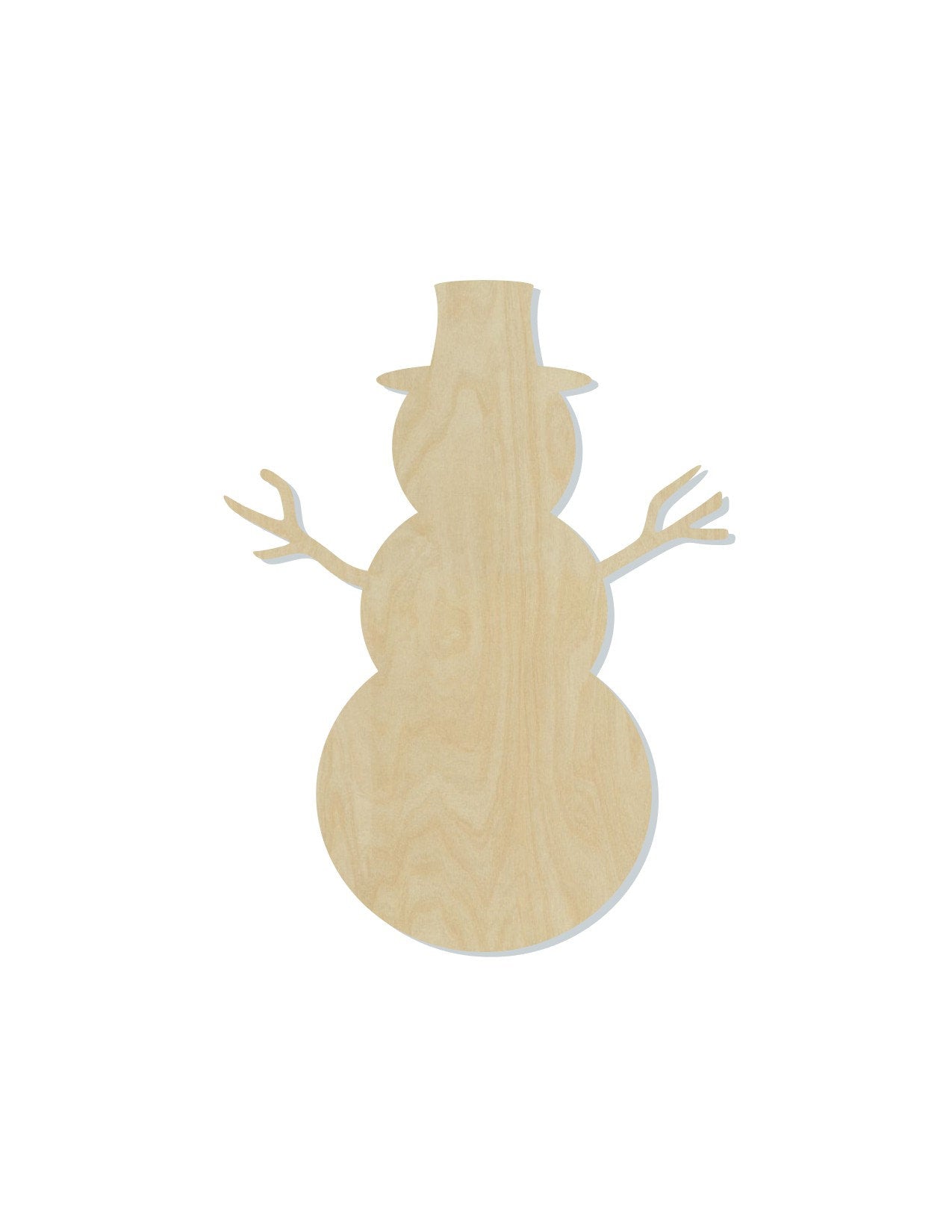 SnowMan Wood cutout Snowing Winter fun DIY paint kit #2028 - Multiple Sizes Available - Unfinished Wood Cutouts Shapes