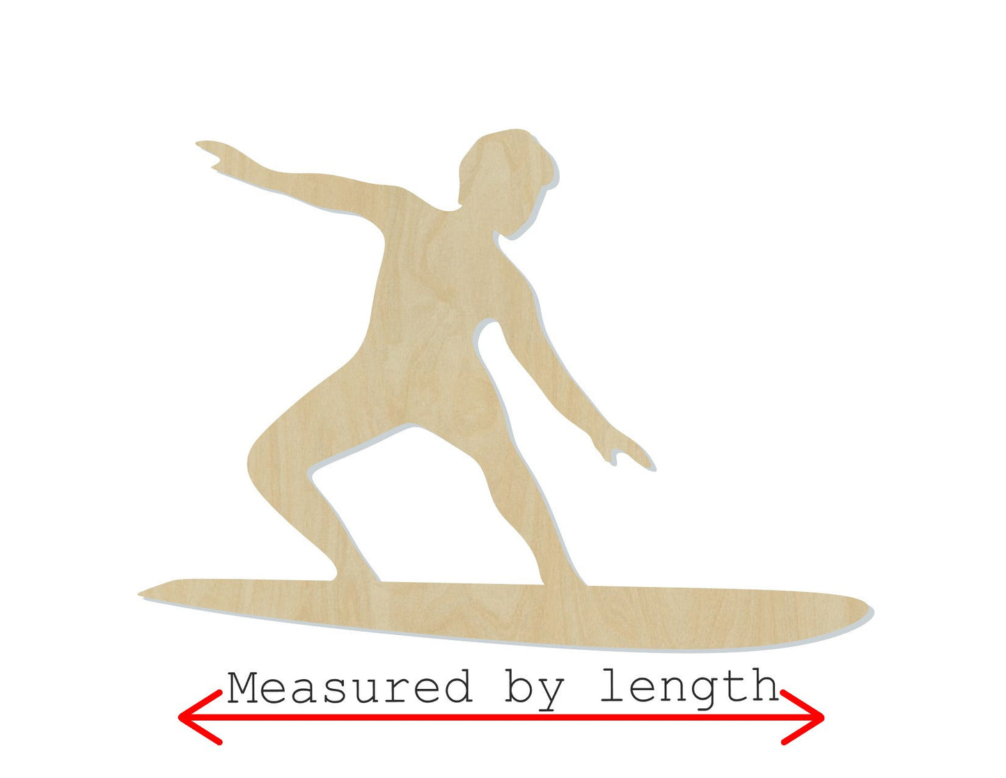 Surfer wood shape wood cutouts Summer time beach Surfing DIY Paint kit #2073 - Multiple Sizes Available - Unfinished Wood Cutout Shapes