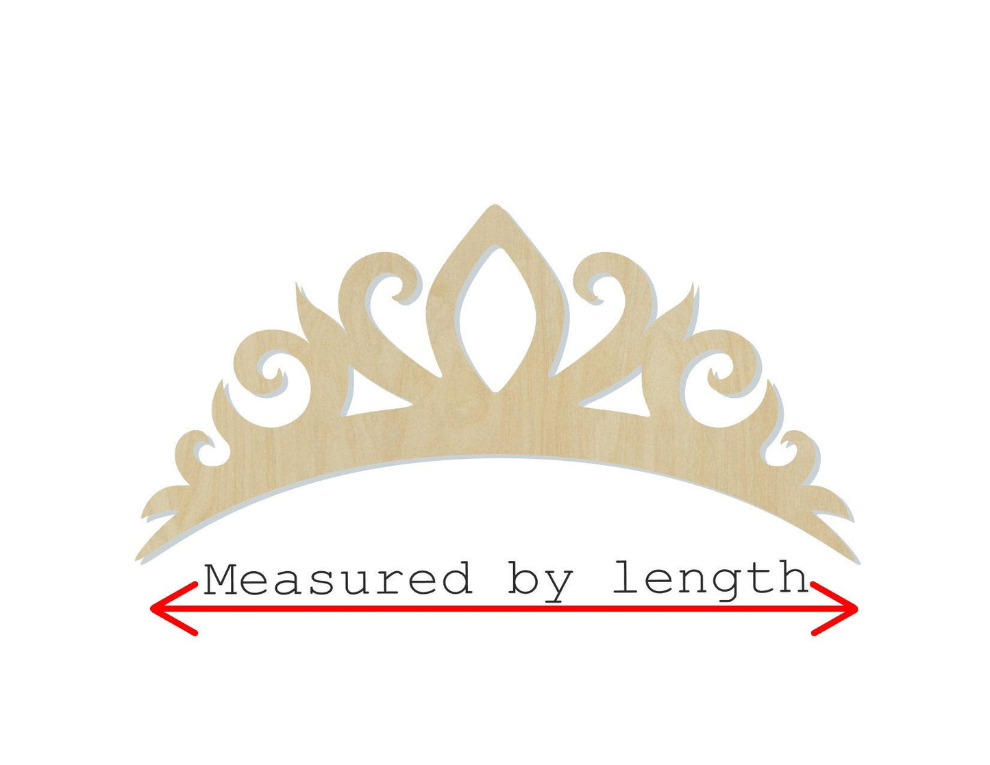 Tiara wood shape wood cutouts Princess Castle DIY Paint kit #2098 - Multiple Sizes Available - Unfinished Wood Cutout Shapes