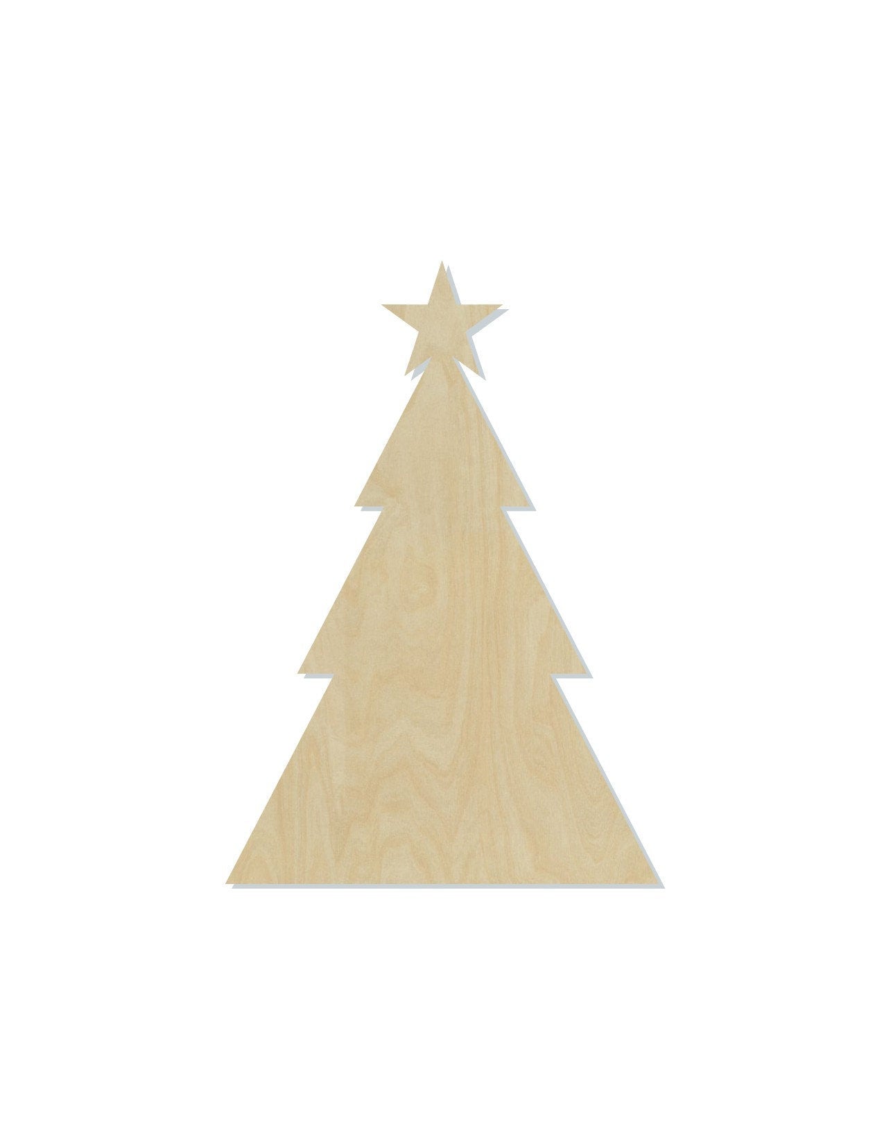 Triangle Christmas Tree Wood Cutouts blank Christmas Craft Christmas Decor #2126 - Multiple Sizes Available - Unfinished Cutout Shapes