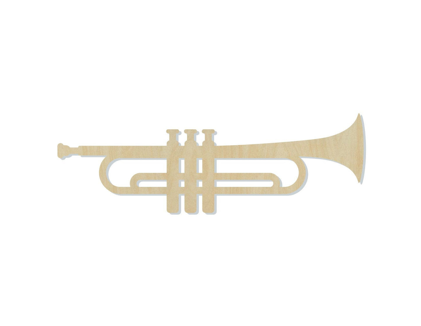 Trumpet Wood Cutout paint kit music class marching band paint blank #2138 - Multiple Sizes Available - Unfinished wood Cutout Shapes