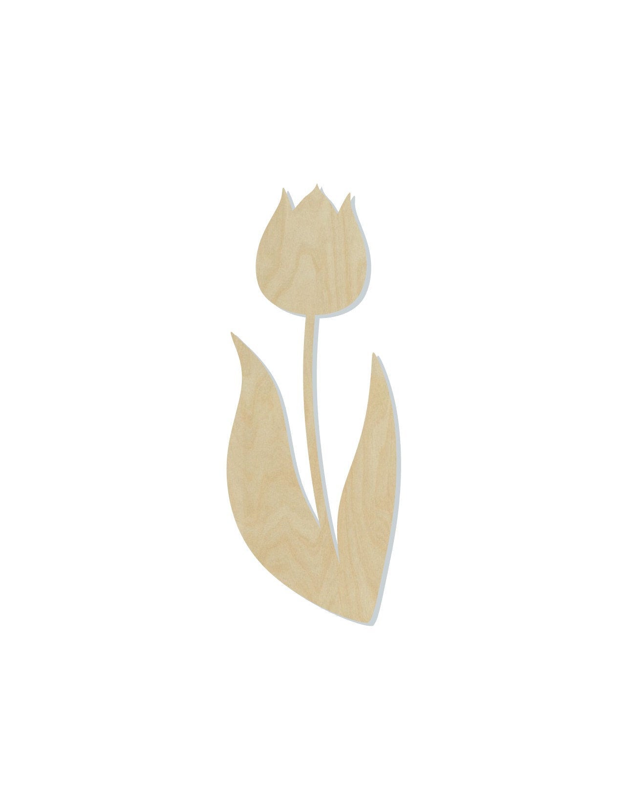 Tulip Wood Cutouts blank garden flowers paint kit DIY #2141 - Multiple Sizes Available - Unfinished wood Cutout Shapes
