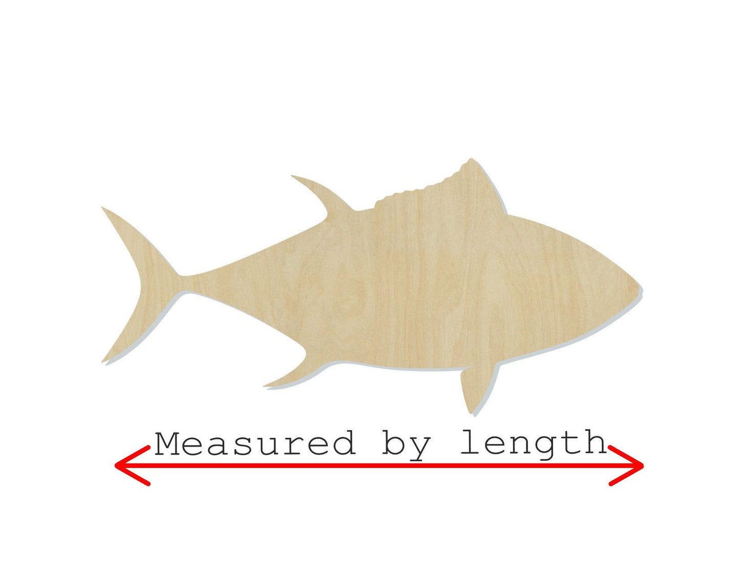 Tuna Wood Cutouts blank fishing pain kit DIY #2142 - Multiple Sizes Available - Unfinished wood Cutout Shapes