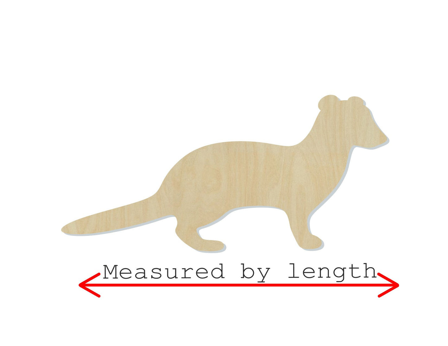 Weasel Wood Cutouts Animal blanks animal cutouts DIY Paint Zoo animals #2176 - Multiple Sizes Available - Unfinished wood Cutout Shapes