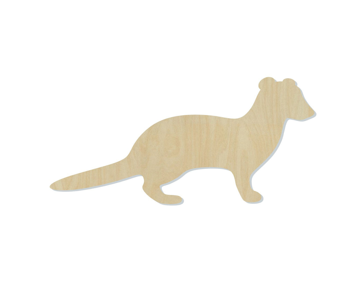 Weasel Wood Cutouts Animal blanks animal cutouts DIY Paint Zoo animals #2176 - Multiple Sizes Available - Unfinished wood Cutout Shapes