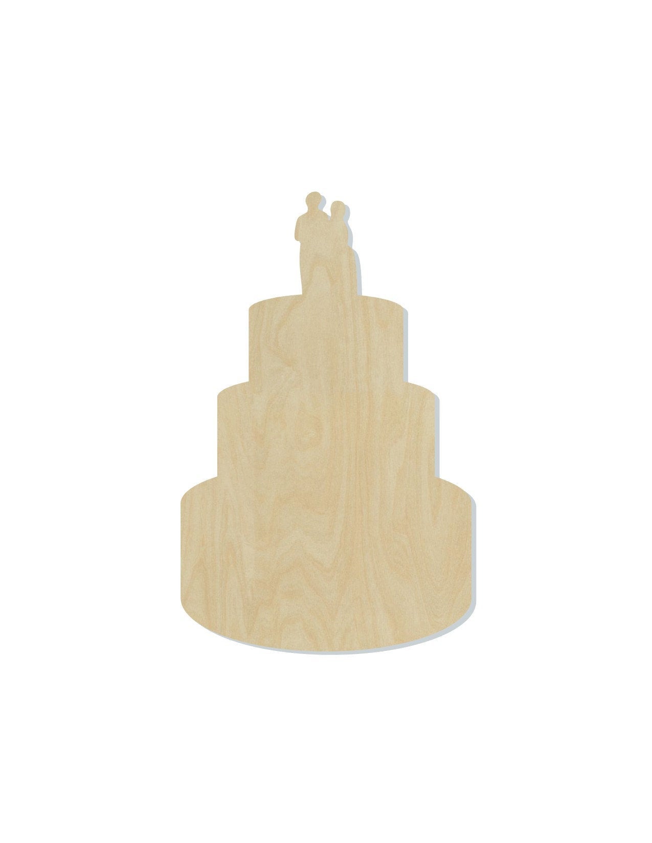 Wedding Cake Wood Cutouts Bridal Shower Brides Maid Bride DIY paint #2178 - Multiple Sizes Available - Unfinished wood Cutout Shapes