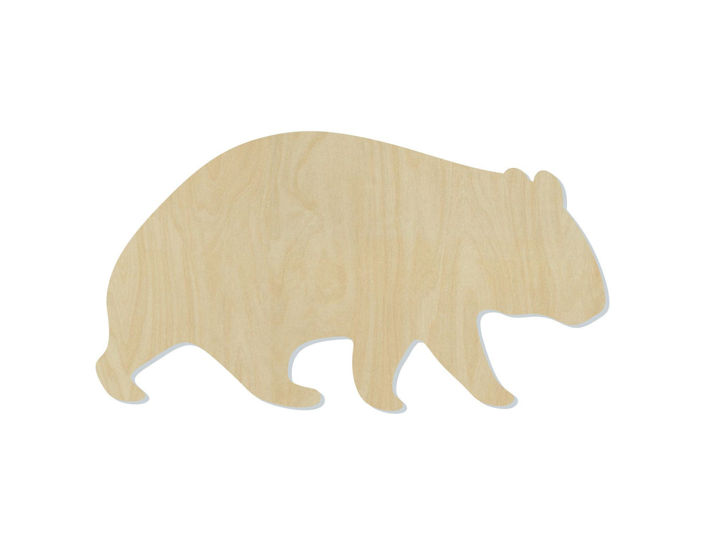 Wombat Wood Cutouts zoo animals DIY paint animal cutouts #2203 - Multiple Sizes Available - Unfinished wood Cutout Shapes