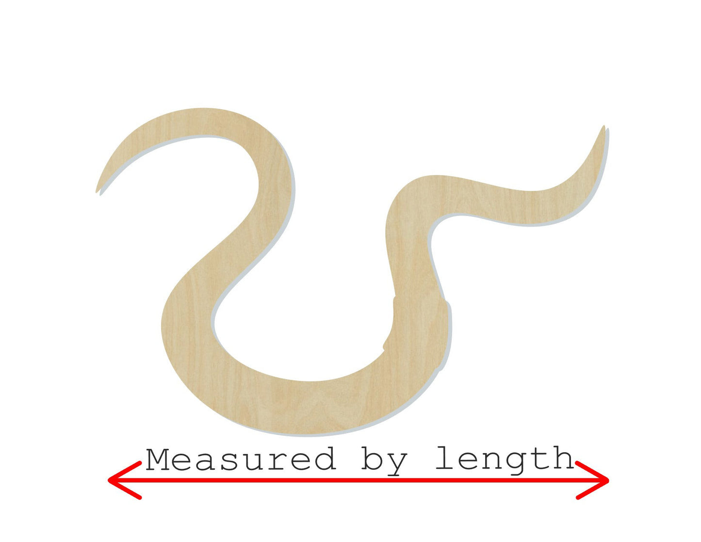 Worm Wood Cutouts farm fishing wood blanks DIY Paint #2206 - Multiple Sizes Available - Unfinished wood Cutout Shapes