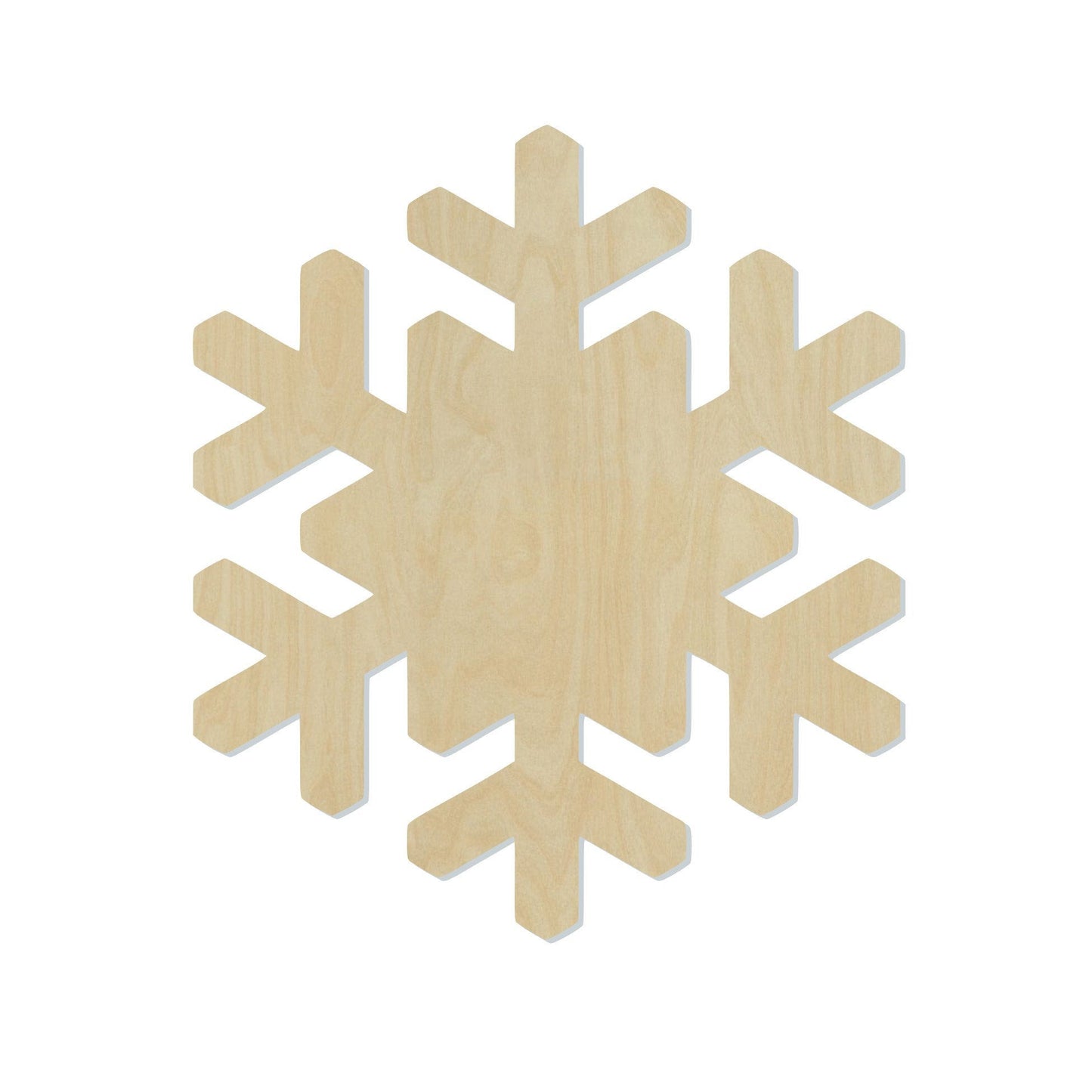 Snowflake Style #2 Wood Cutout #1028 - Multiple Sizes Available - Unfinished Wood Cutout Shapes