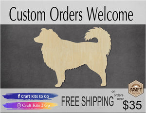 Australian Sheppard dog cutout blank dogs animal cutouts mans best friend #1147 - Multiple Sizes Available - Unfinished Wood Cutout Shapes