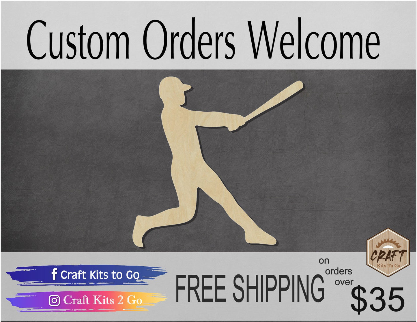 Baseball Player wood blank cutout Home Run summertime #1176 - Multiple Sizes Available - Unfinished Wood Cutout Shapes