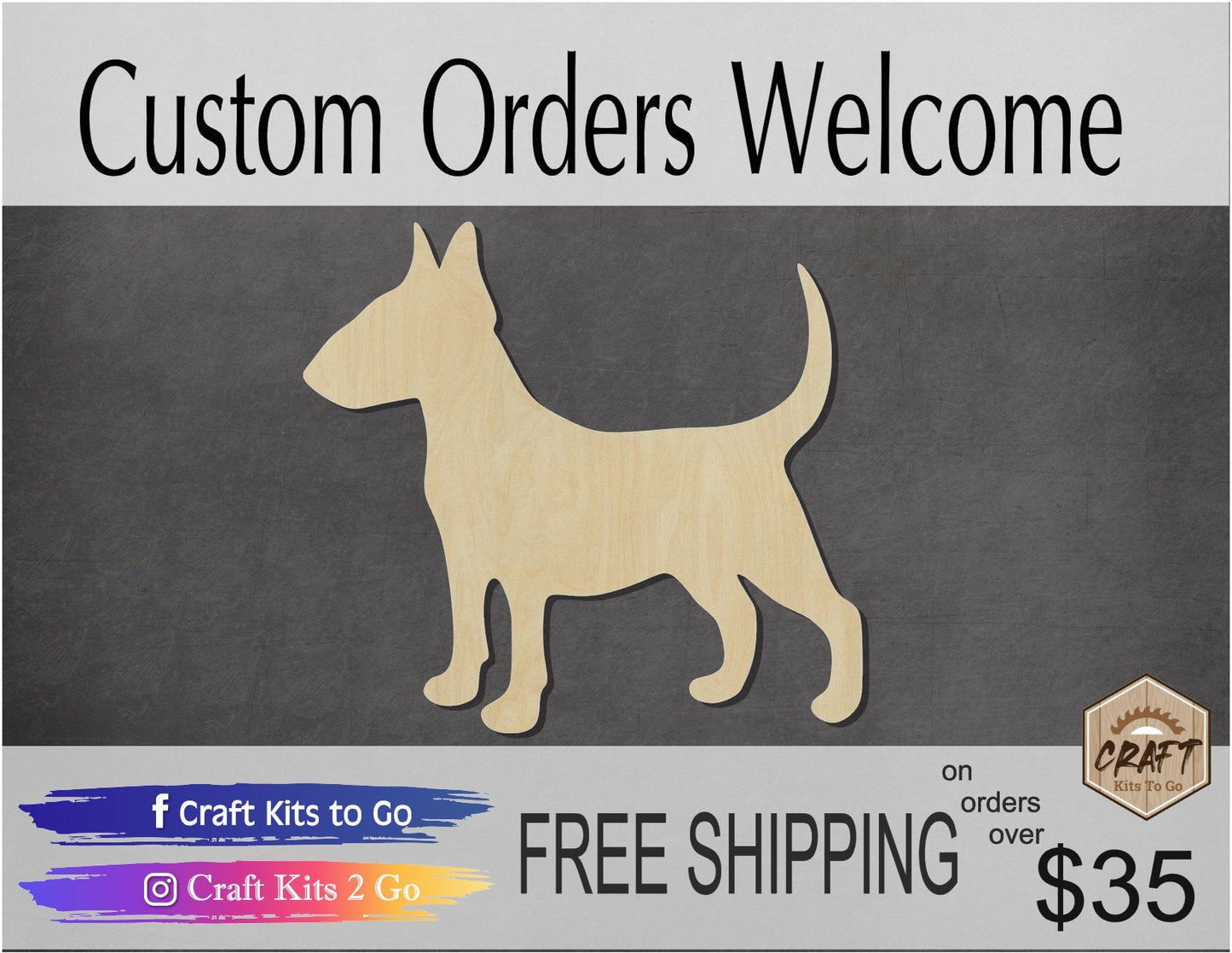 Bull Terrier Dog cutouts wood blanks mans best friend #1238 - Multiple Sizes Available - Unfinished Wood Cutout Shapes