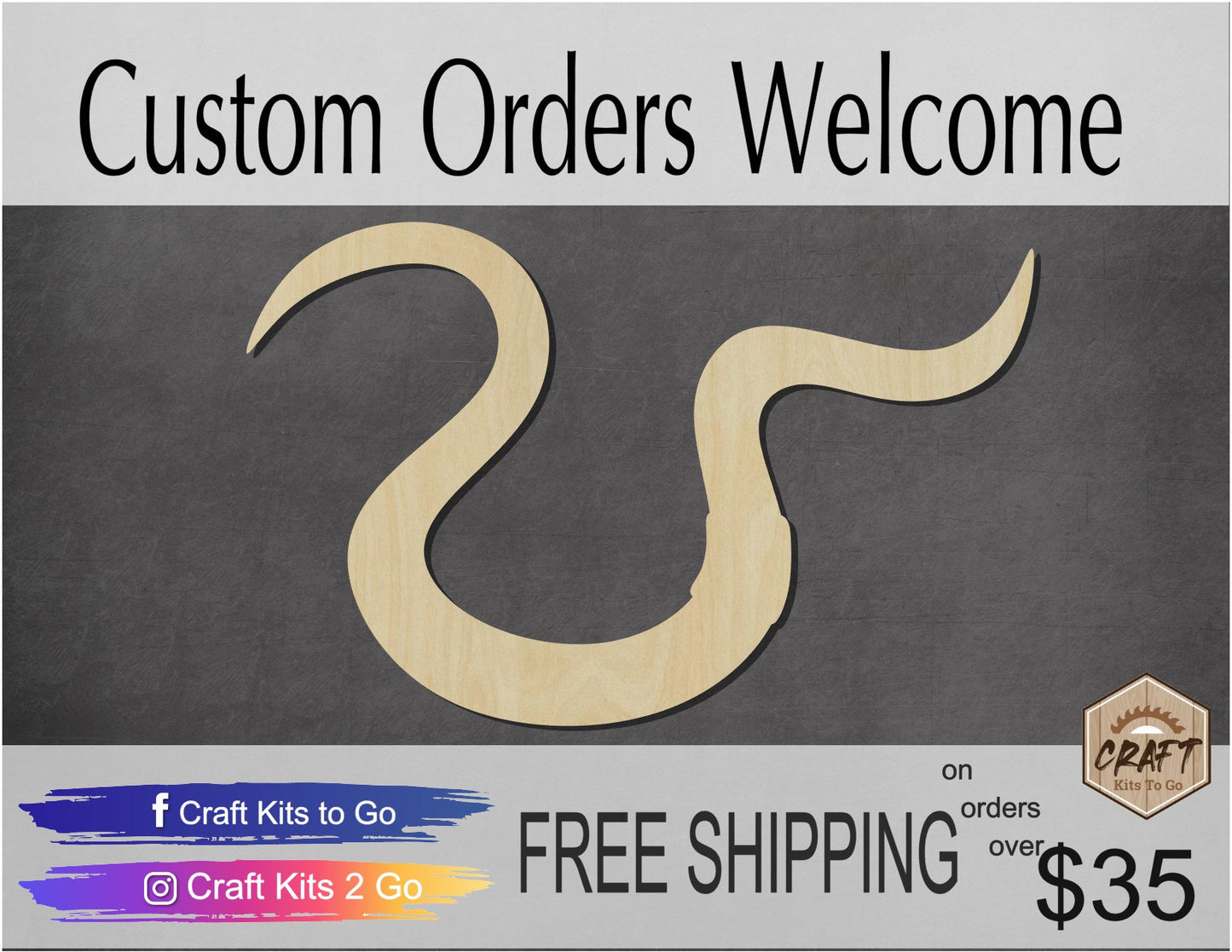 Worm Wood Cutouts farm fishing wood blanks DIY Paint #2206 - Multiple Sizes Available - Unfinished wood Cutout Shapes